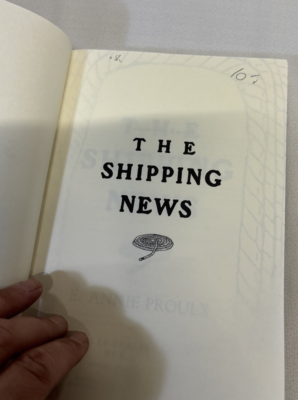 VTG The Shipping News Annie Proulx 1993 Hardcover DJ Not Mint Book Bent