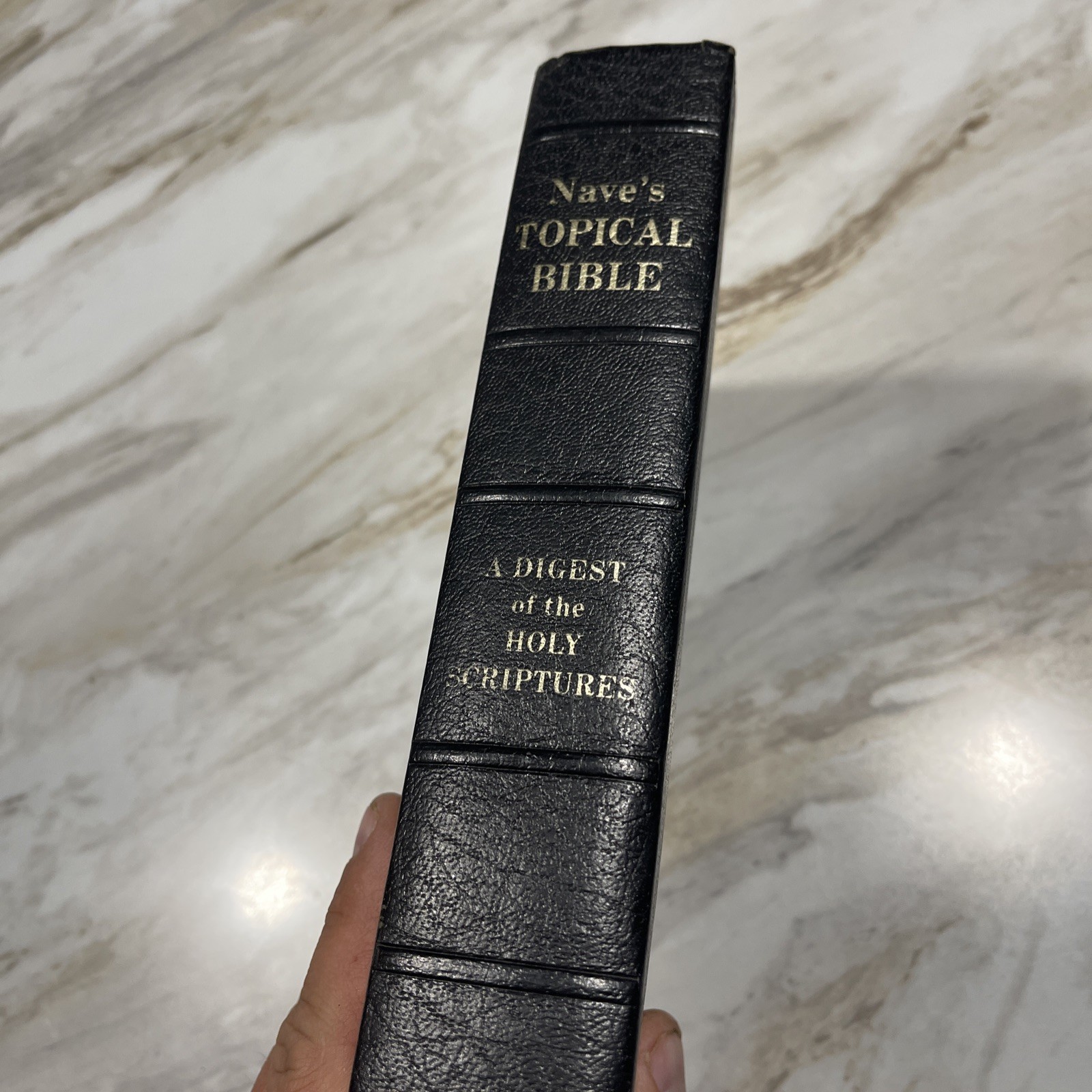 Nave’s Topical Bible Digest Black Leather Bound Thumb Indexed 1962 Southwestern
