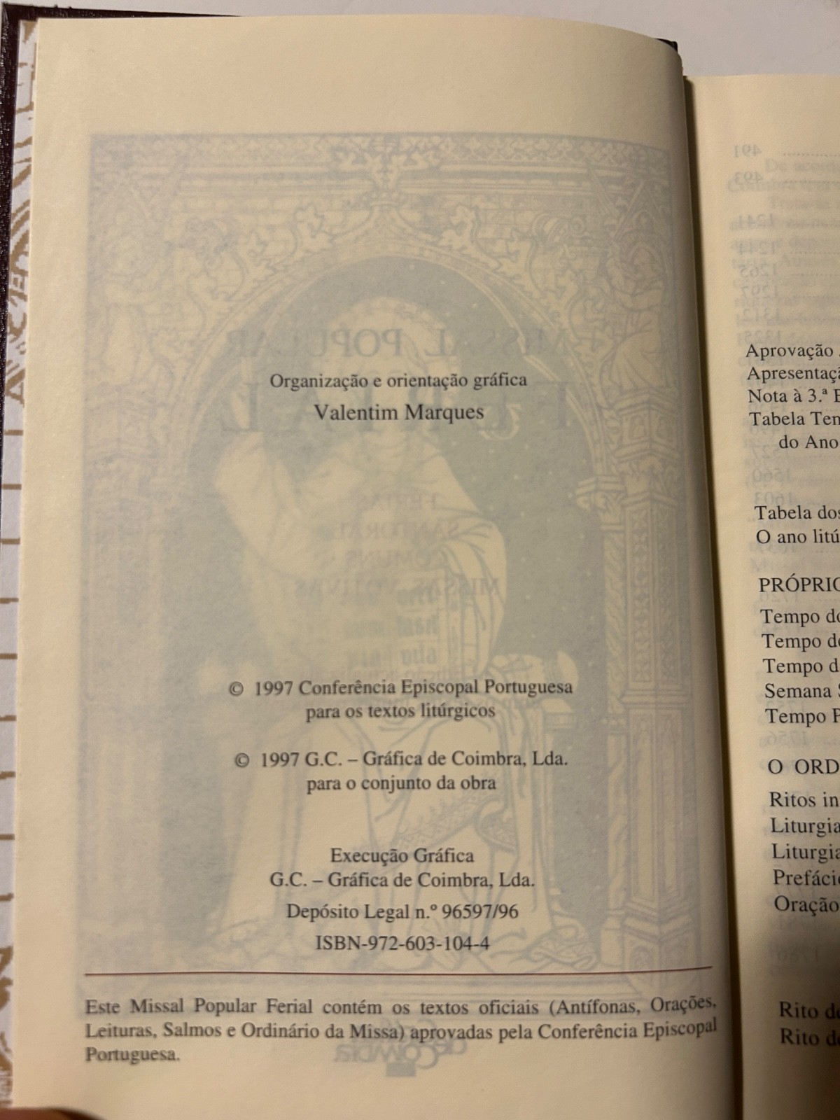 Missal Popular Ferial 3rd Edition 1997 – Vol. II – Hardcover Leatherbound