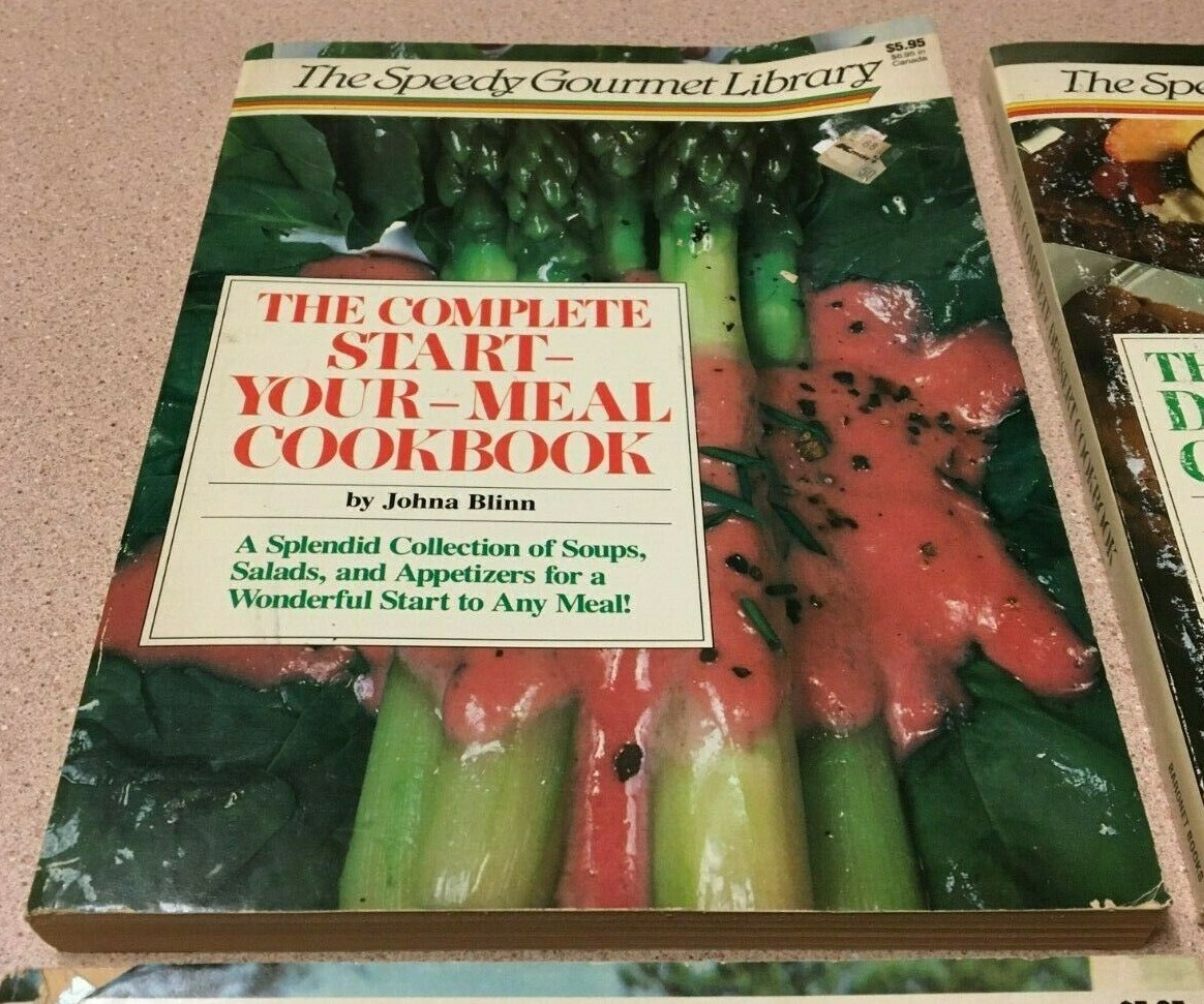 VINTAGE THE SPEEDY GOURMET LIBRARY COMPLETE COOKBOOK SET OF 4 JOHNA BLINN