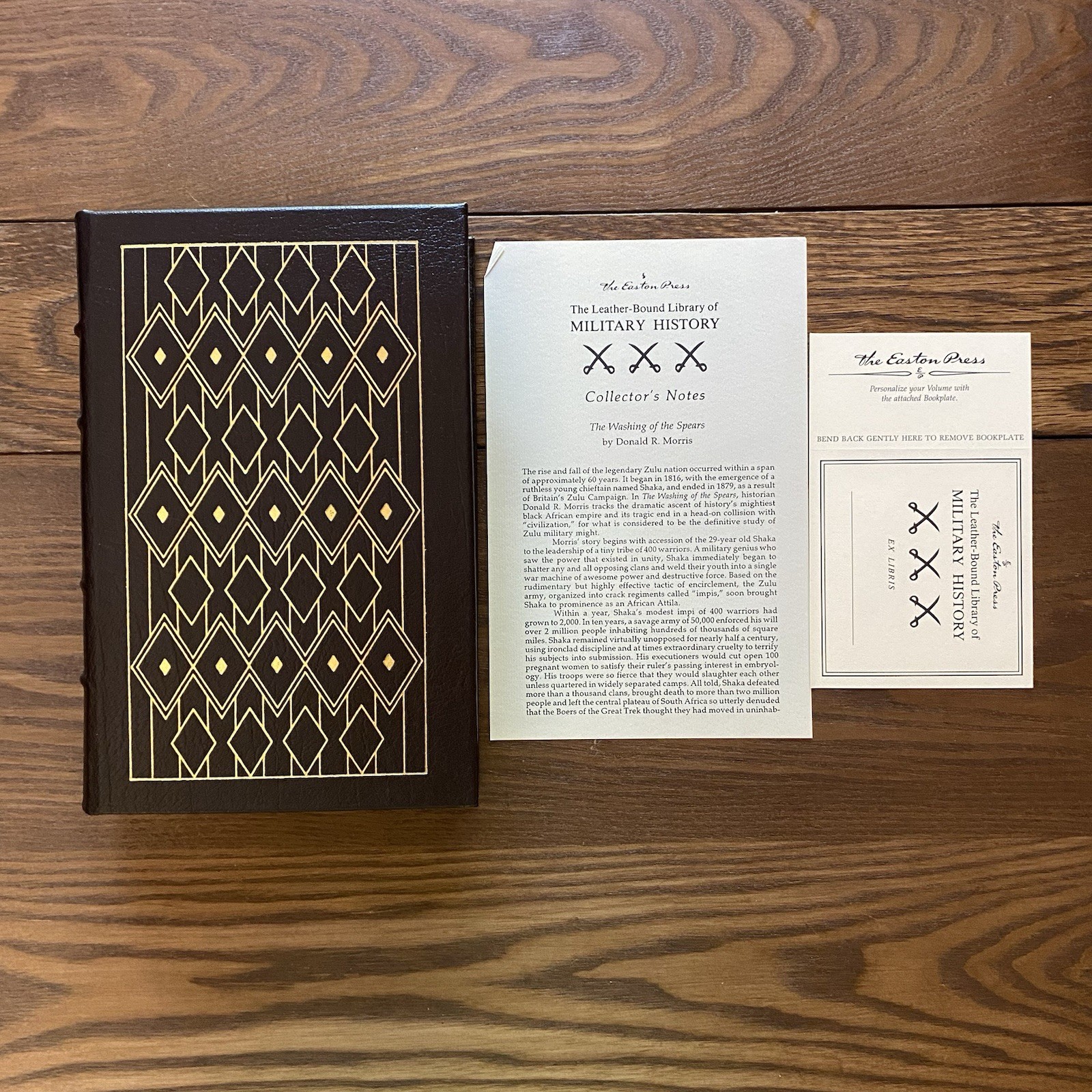 Easton Press The Washing of the Spears Zulu Nation 1993 Morris Military Leather