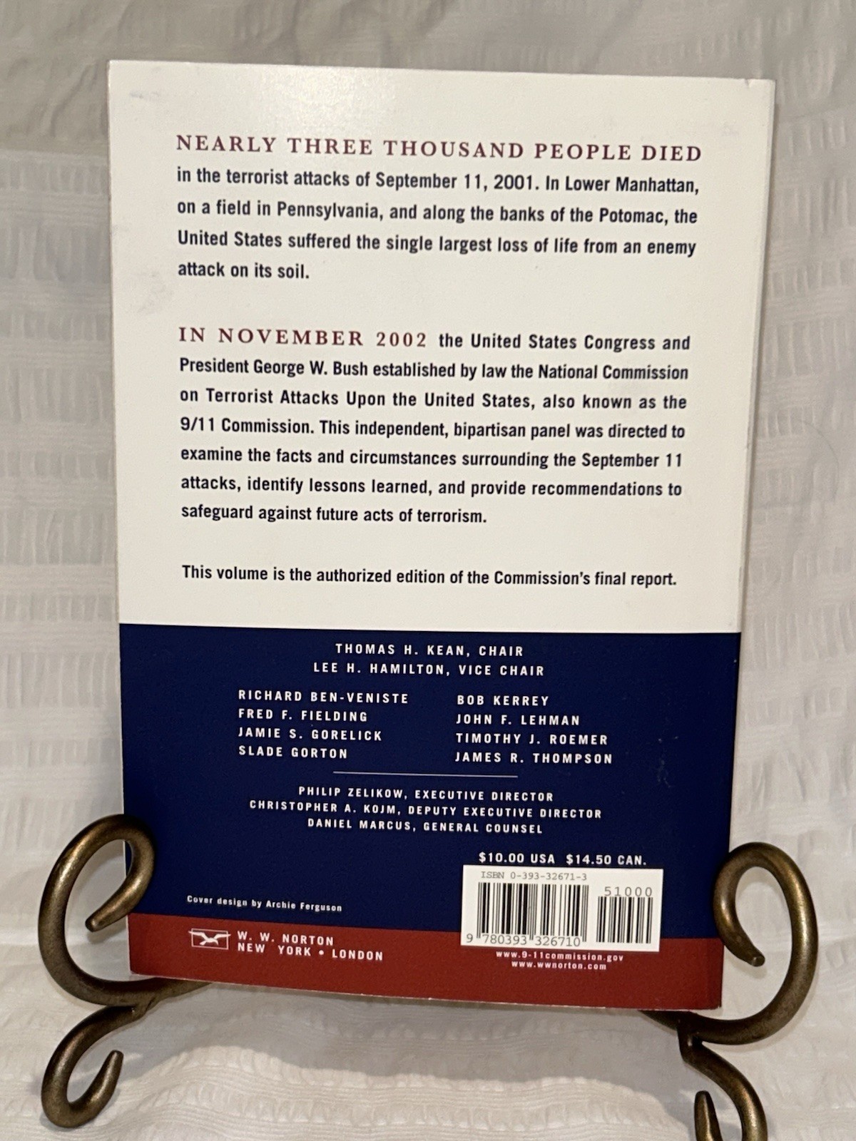 9/11 Commission Report The Authorized Edition Softcover First Edition