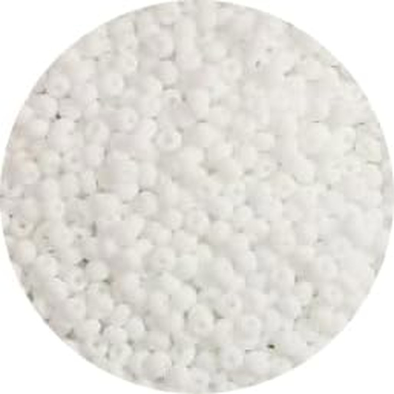 Frosted White Color 4mm Seed Beads About 1200pcs/100Grams in Bag, 6/0 Glass Craf