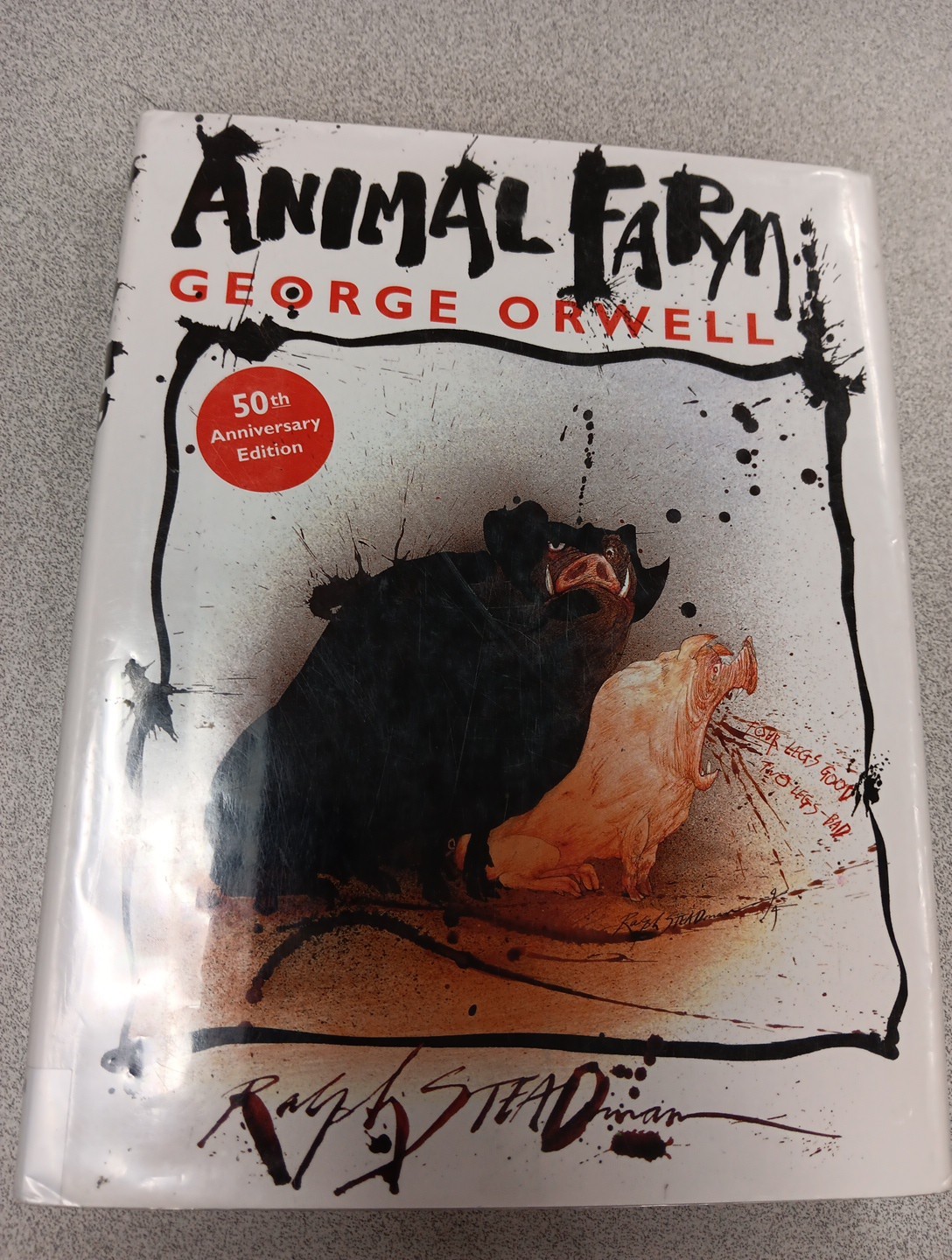ANIMAL FARM: A FAIRY STORY By George Orwell & Ralph Steadman -Ex-Library