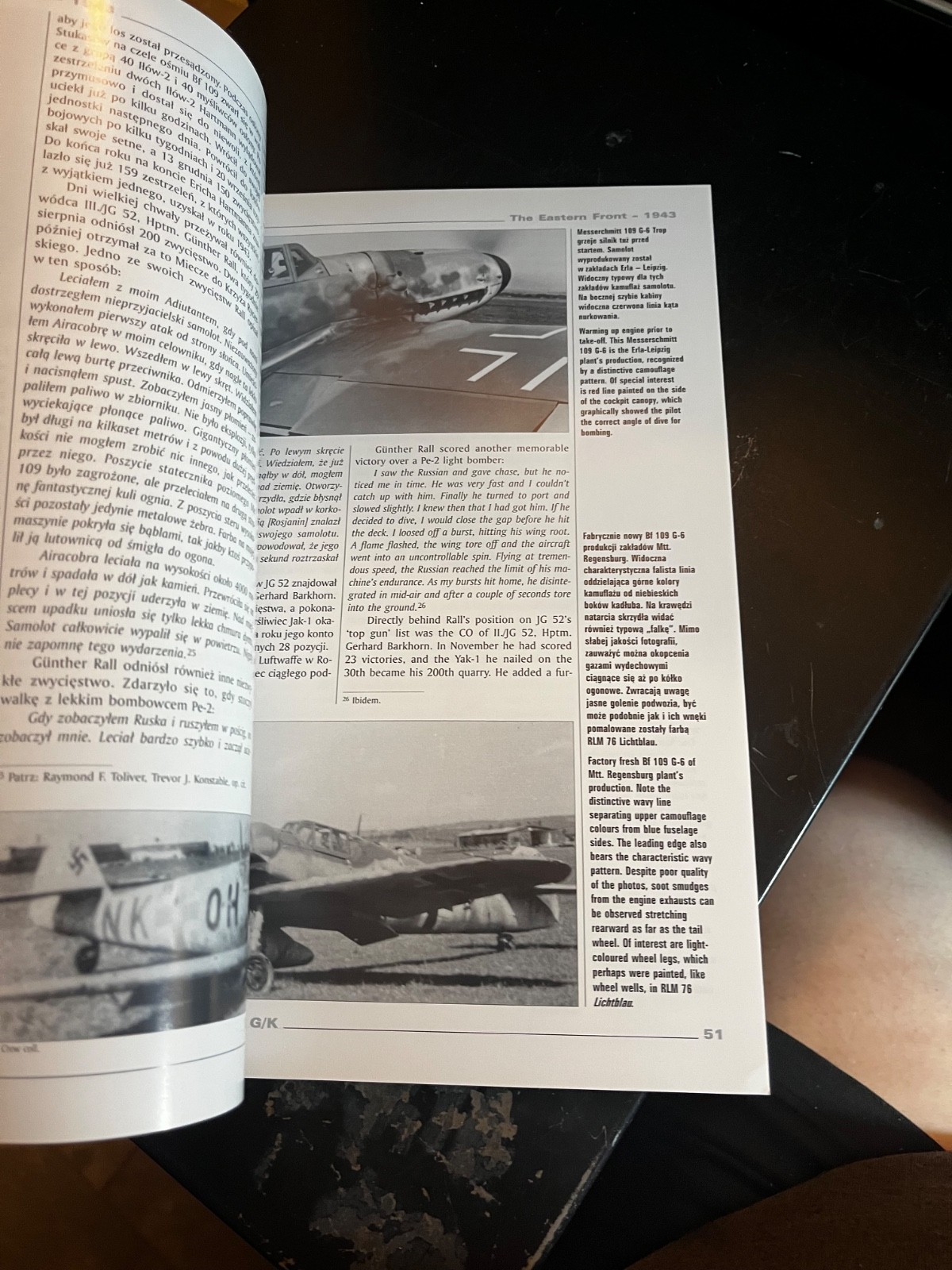 Messerschmitt Bf 109 G/K Vol II. KAGERO MONOGRAPH #22 Krzysztof Janowicz w/mask
