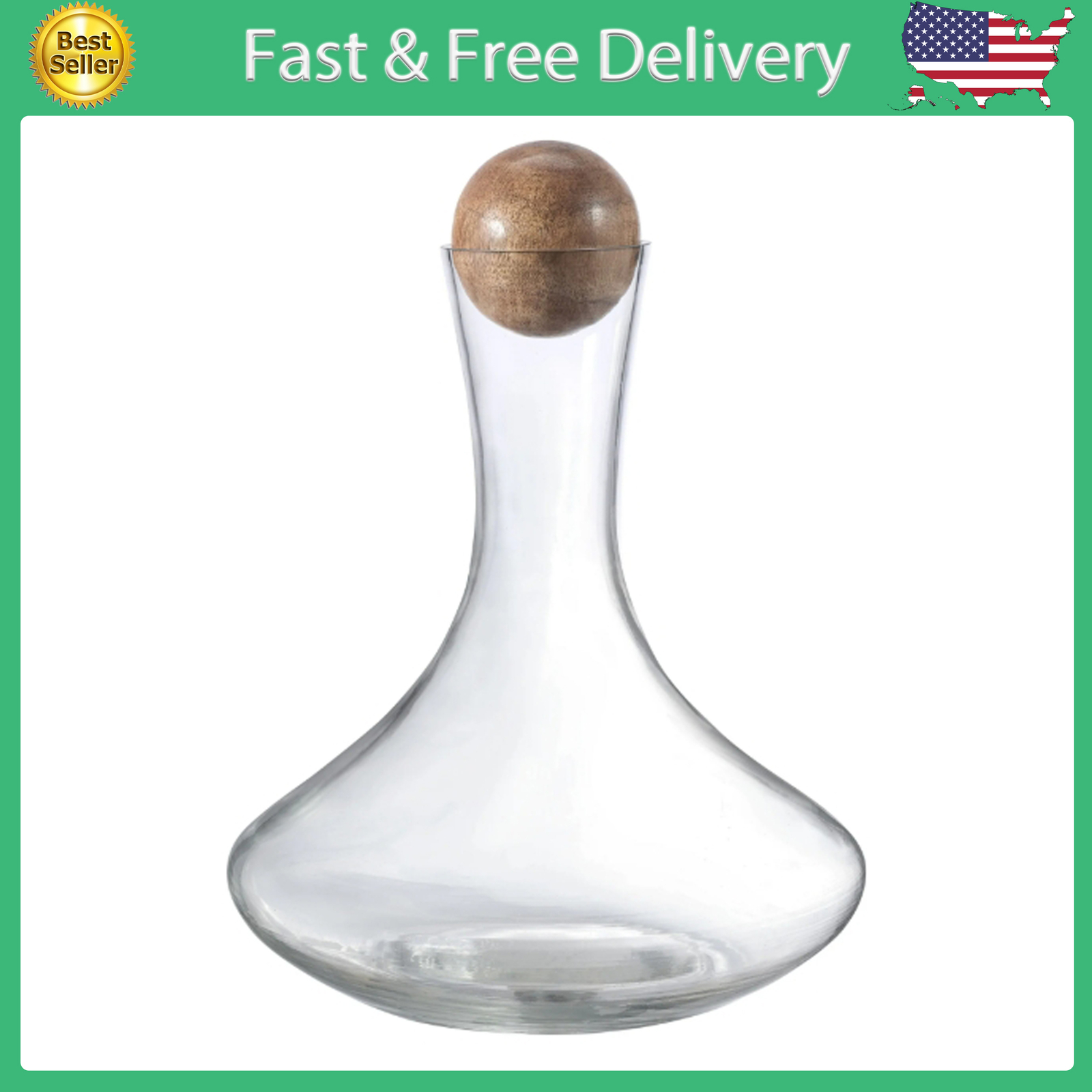 Better Homes & Gardens Glass Wine Decanter with Stopper, 85 oz Volume Capacity