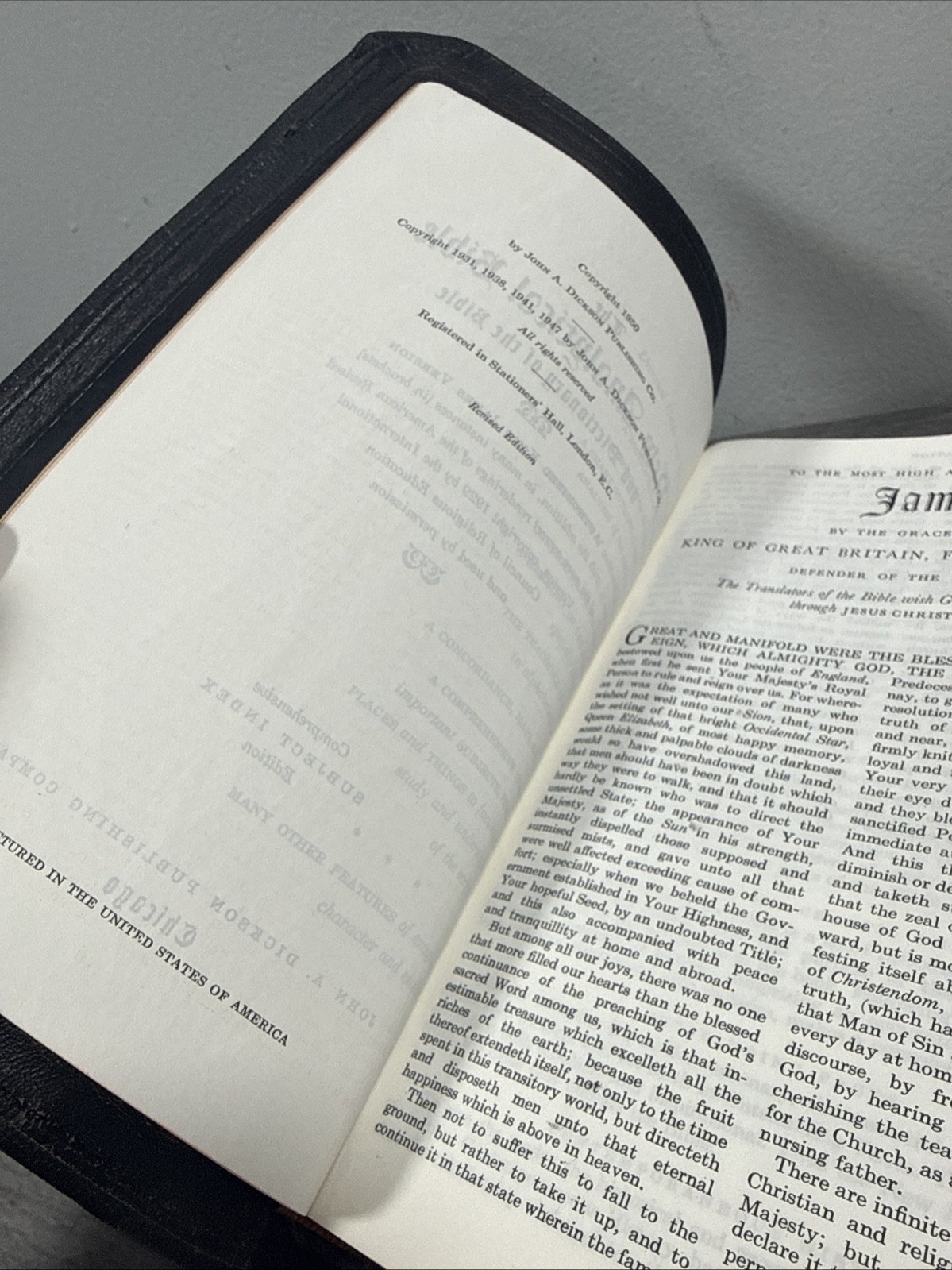 Holy Bible New Analytical Indexed Edition MOROCCO LEATHER Concordance Dickson