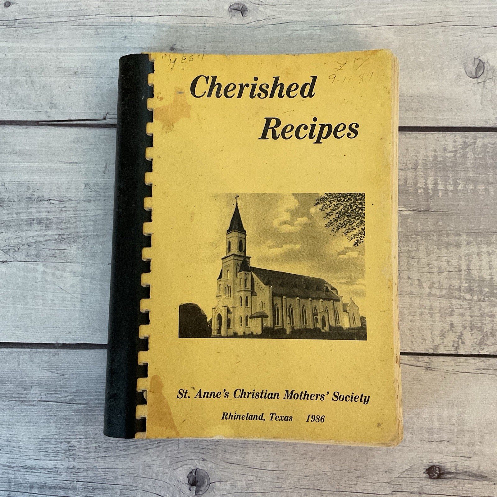Cherished Recipes Cookbook St Anne’s Christian Mothers Society Rhineland Texas