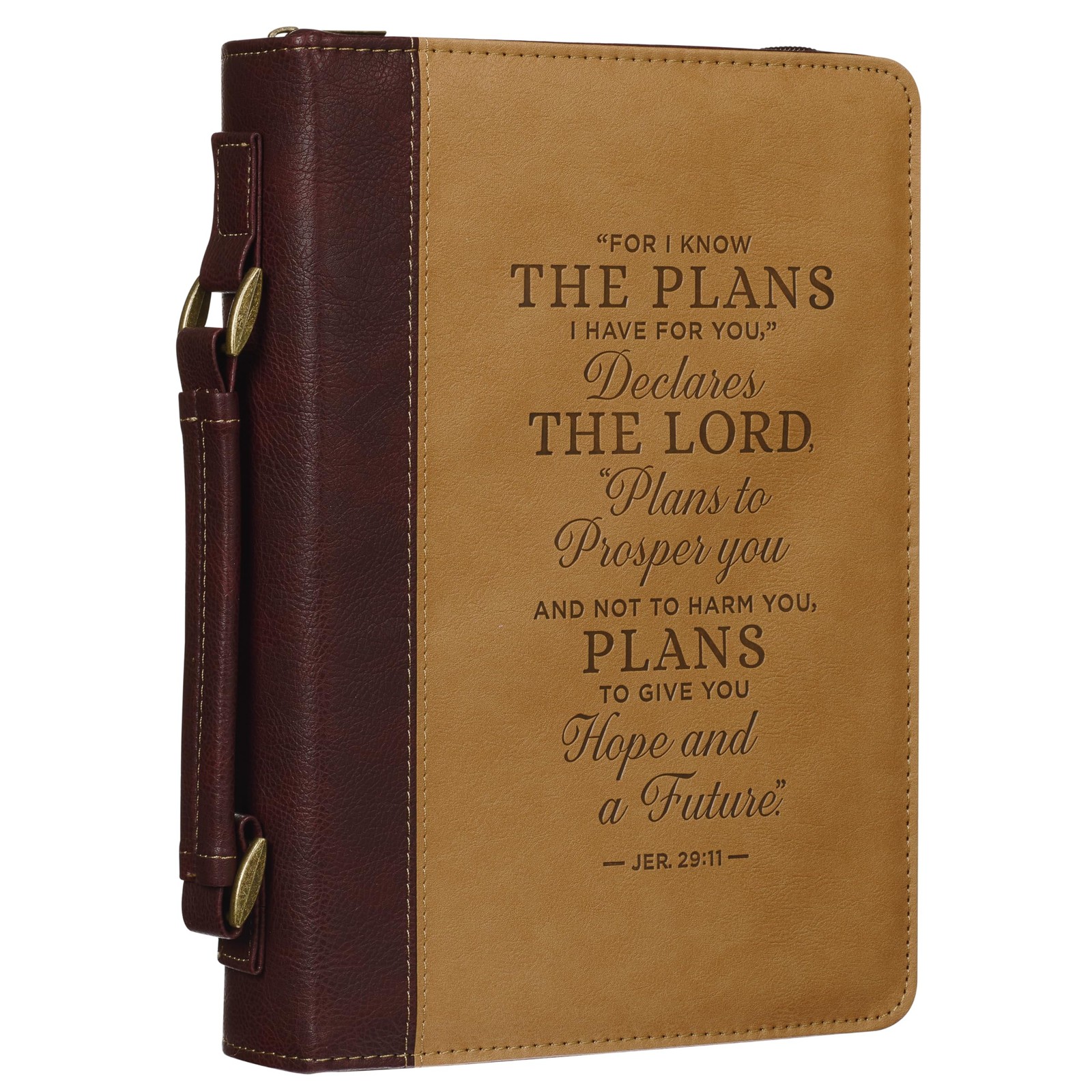 Classic Vegan Leather Bible Cover for Men & Women: Hope & Future Encouraging …