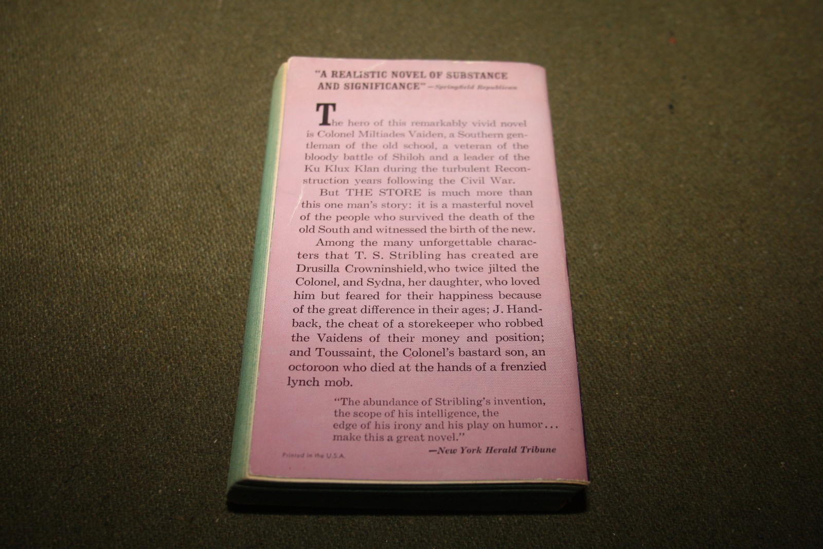 The Store by T. S. Stribling 1960’s PB Avon V-2046 1933 Pulitzer Prize Winner