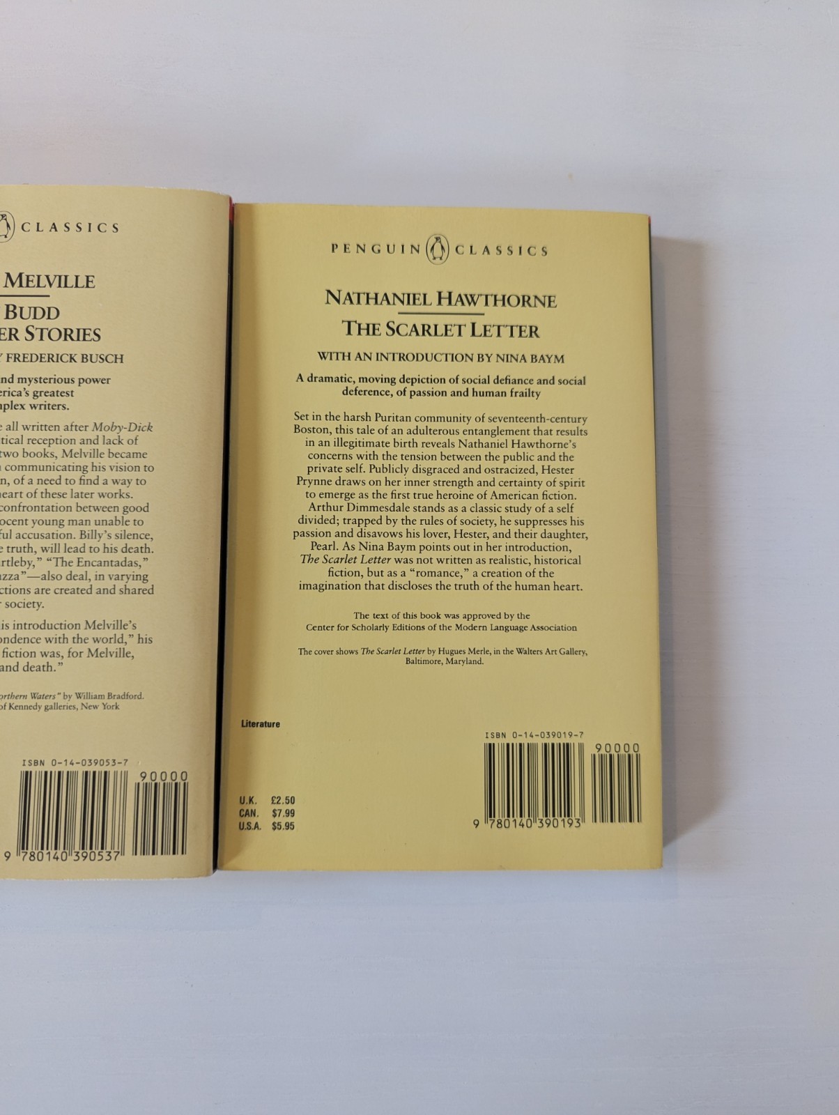 Lot of 3 Vintage Penguin Classics Books American Lit Hawthorne Melville Parkman