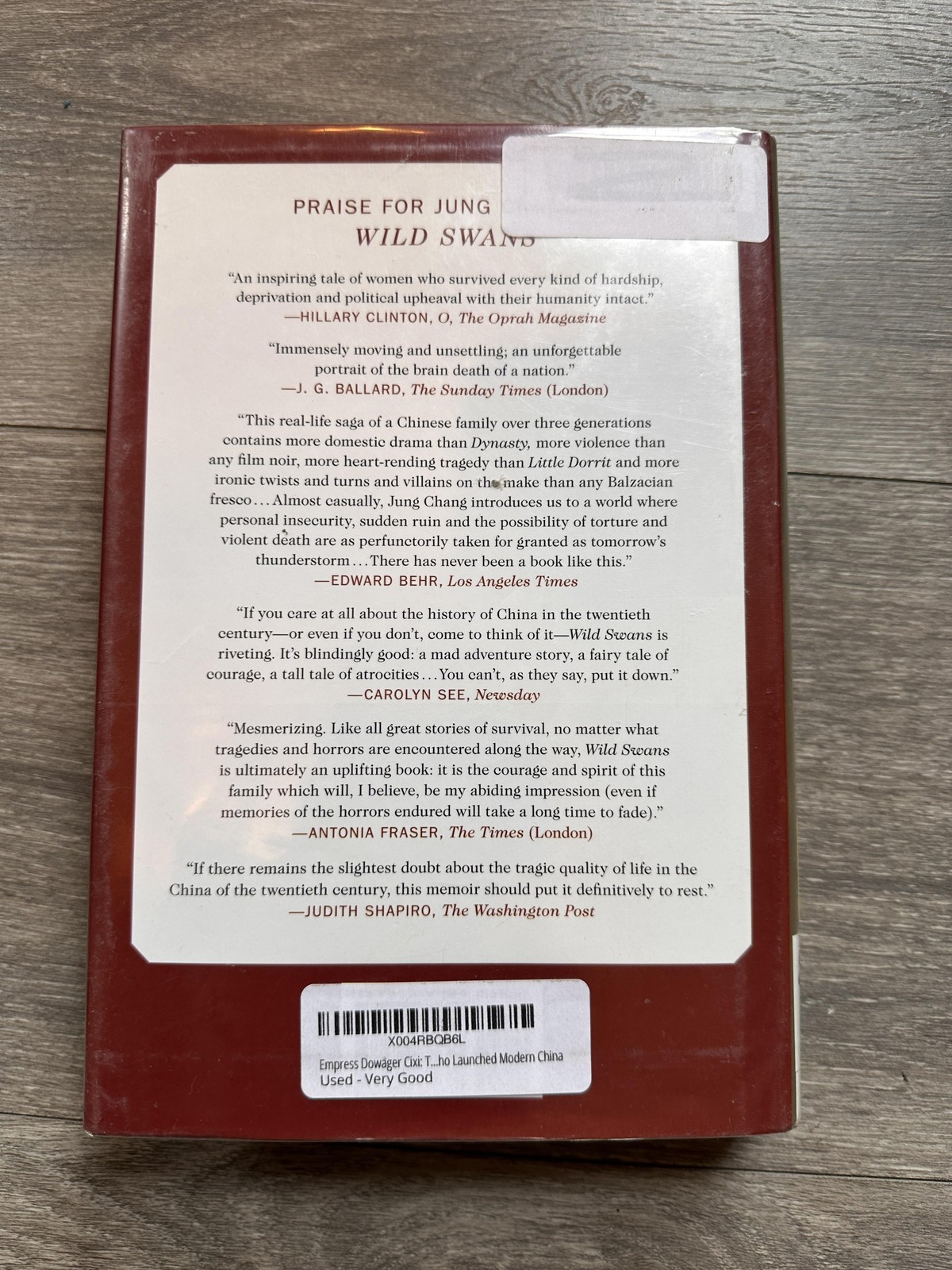 Empress Dowager Cixi Jung Chang Multi HC DJ Biography China Hardcover English