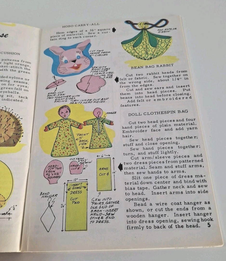 Vintage KAP KRAFT Easy to Make Bazaar Specialties 1966 Sewing Crafts Christmas