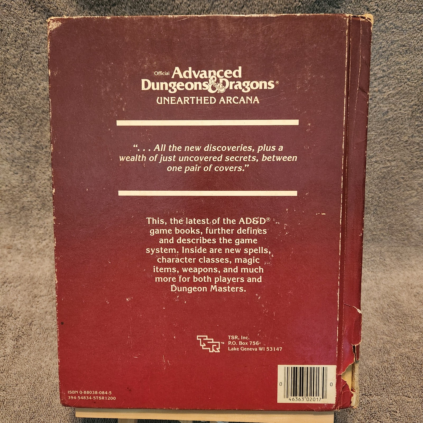 Unearthed Arcana #2017 AD&D Advanced Dungeons and Dragons Hardcover 1985