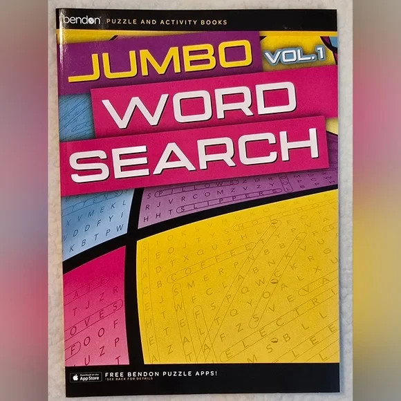 Large Print Bendon Jumbo Word Search Puzzle Book Set – VOLUMES 1 -4