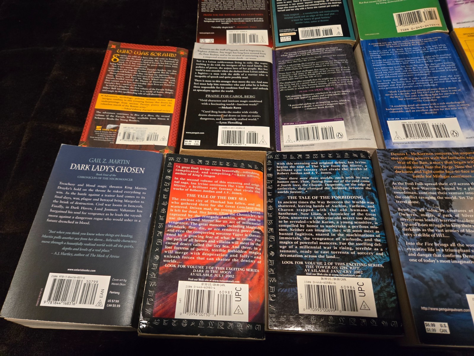 Large Lot of 20 Fantasy Paperback Books-MISC Authors-Mark Lawrence/Carol Berg +