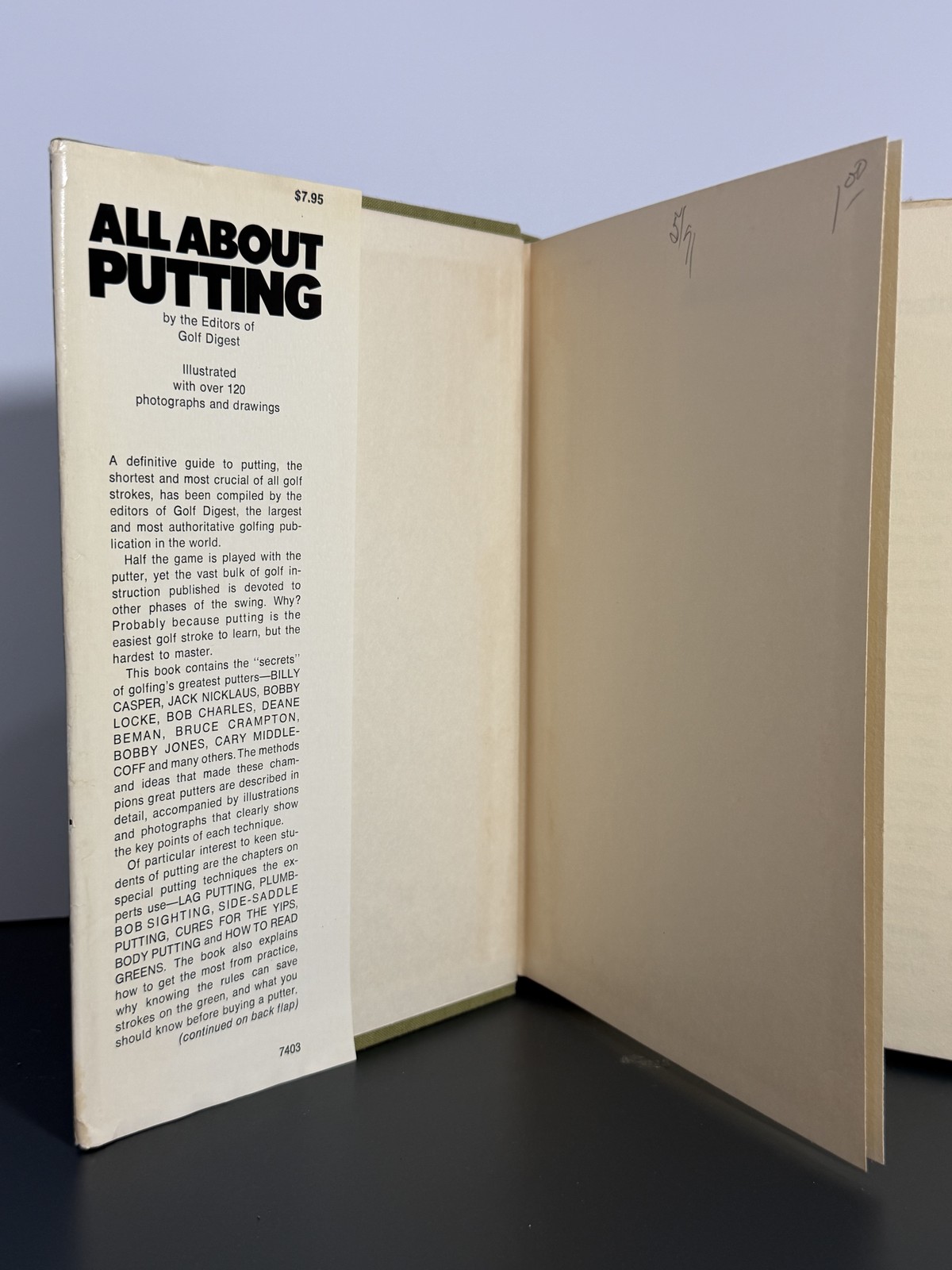 All About Putting Golf Digest Magazine 1973 Hardcover Book Vintage Golf