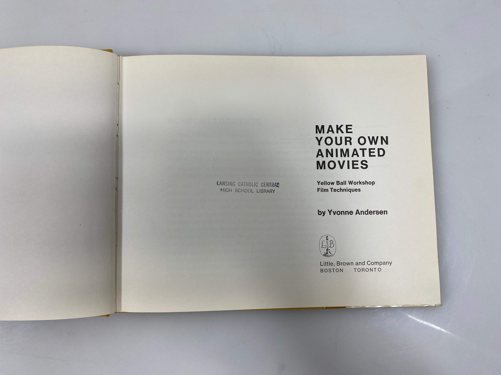 Make Your Own Animated Movies by Andersen Ex-library 1970 HCDJ
