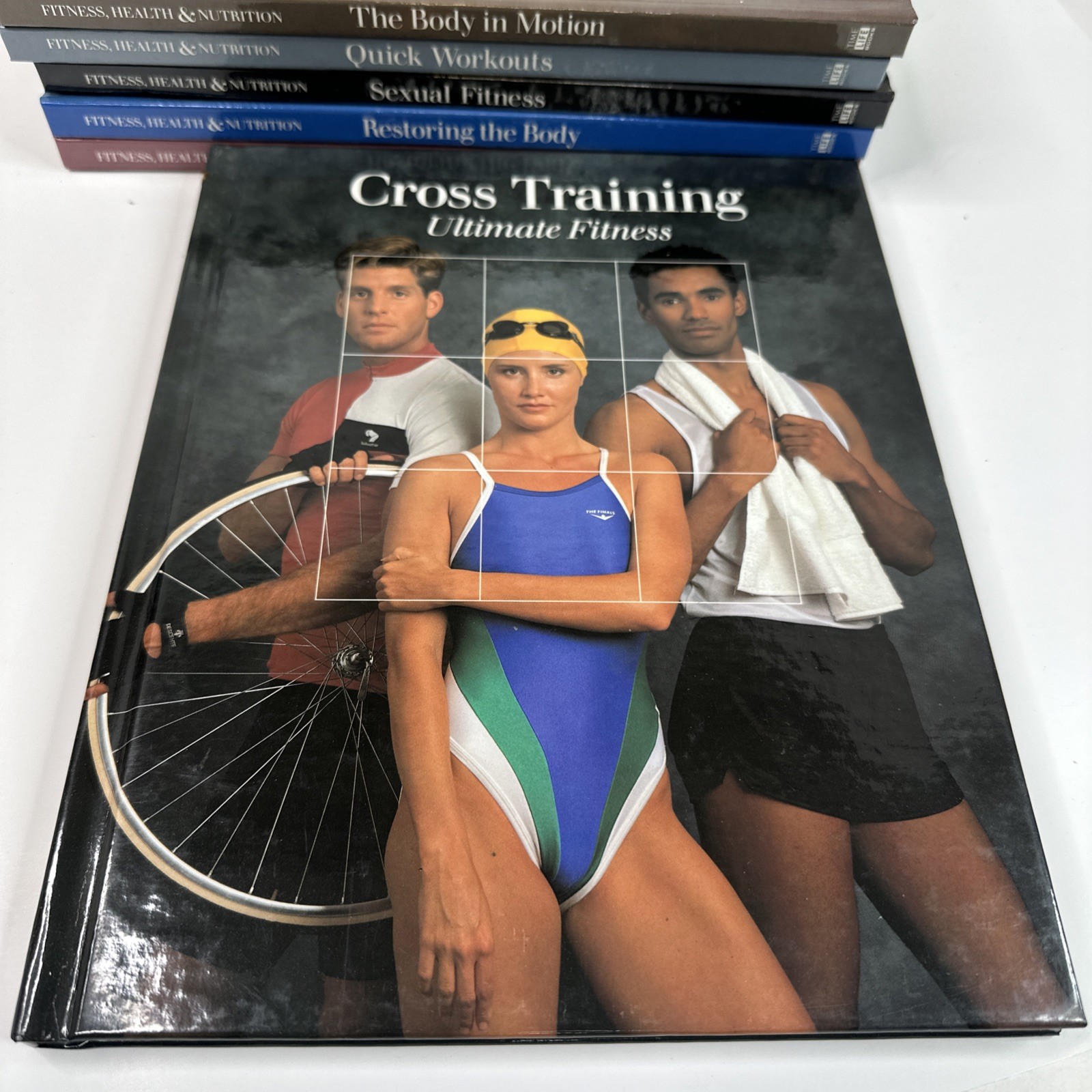 Lot of 9 Fitness Health Nutrition Time Life Books Workouts Fitness HC 1989
