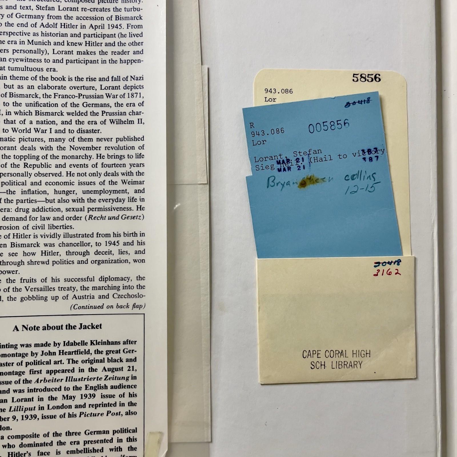 Sieg Heil Stefan Lorant 1979 Bonanza Edition Hardcover 1974 Bismarck Ex-Library