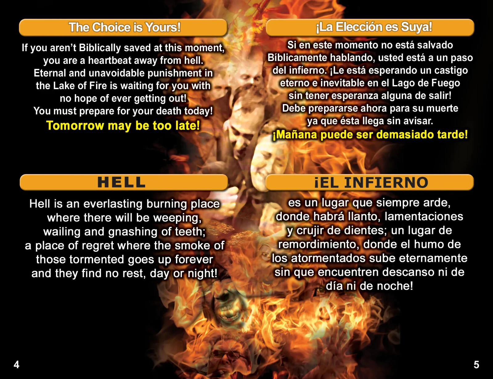 500 Bilingual Gospel Tracts – 4 Different Covers – 20 Pages – “Are You Ready?”