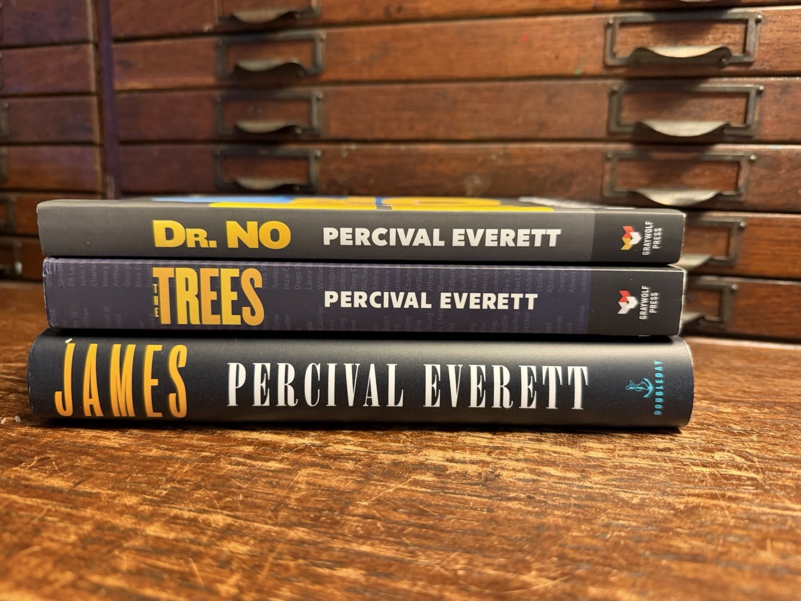 Lot 3 Percival Everett Books: James: A Novel – Hardcover; Dr No + Trees Trade Pb