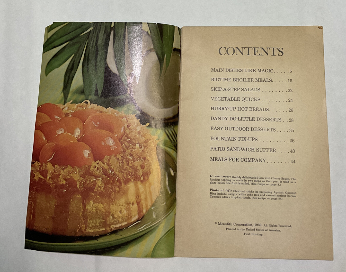 VTG Cookbook Shortcut Cooking (Meredith Corp 1969) Paperback