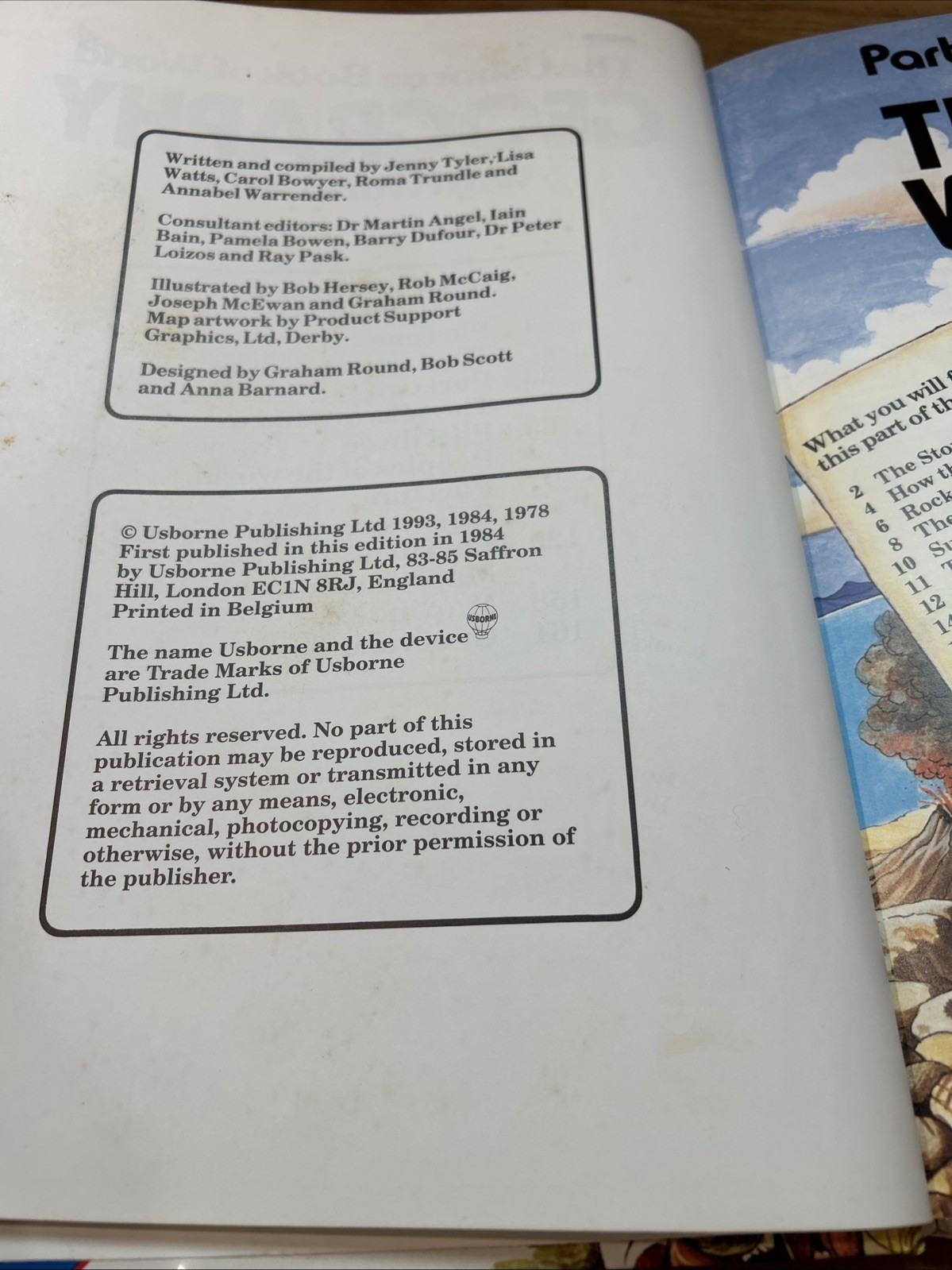 Usborne book of World Geography by Jenny Tyler (Hardcover) 1997 edition