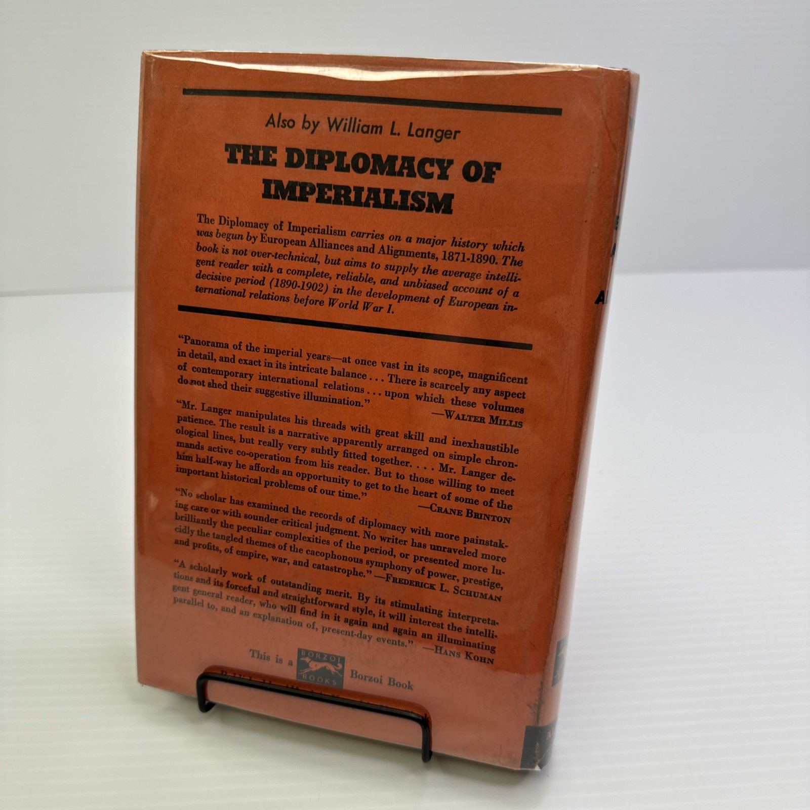 European Alliances and Alignments 1871-1890 William L. Langer HC 1966 Knopf
