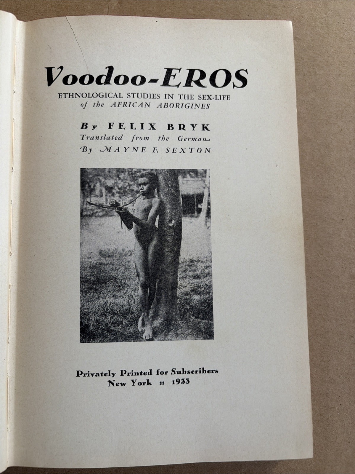 Voodoo-Eros Sex Life of African Aborigines Oddities Male/Female Nudes 157/500