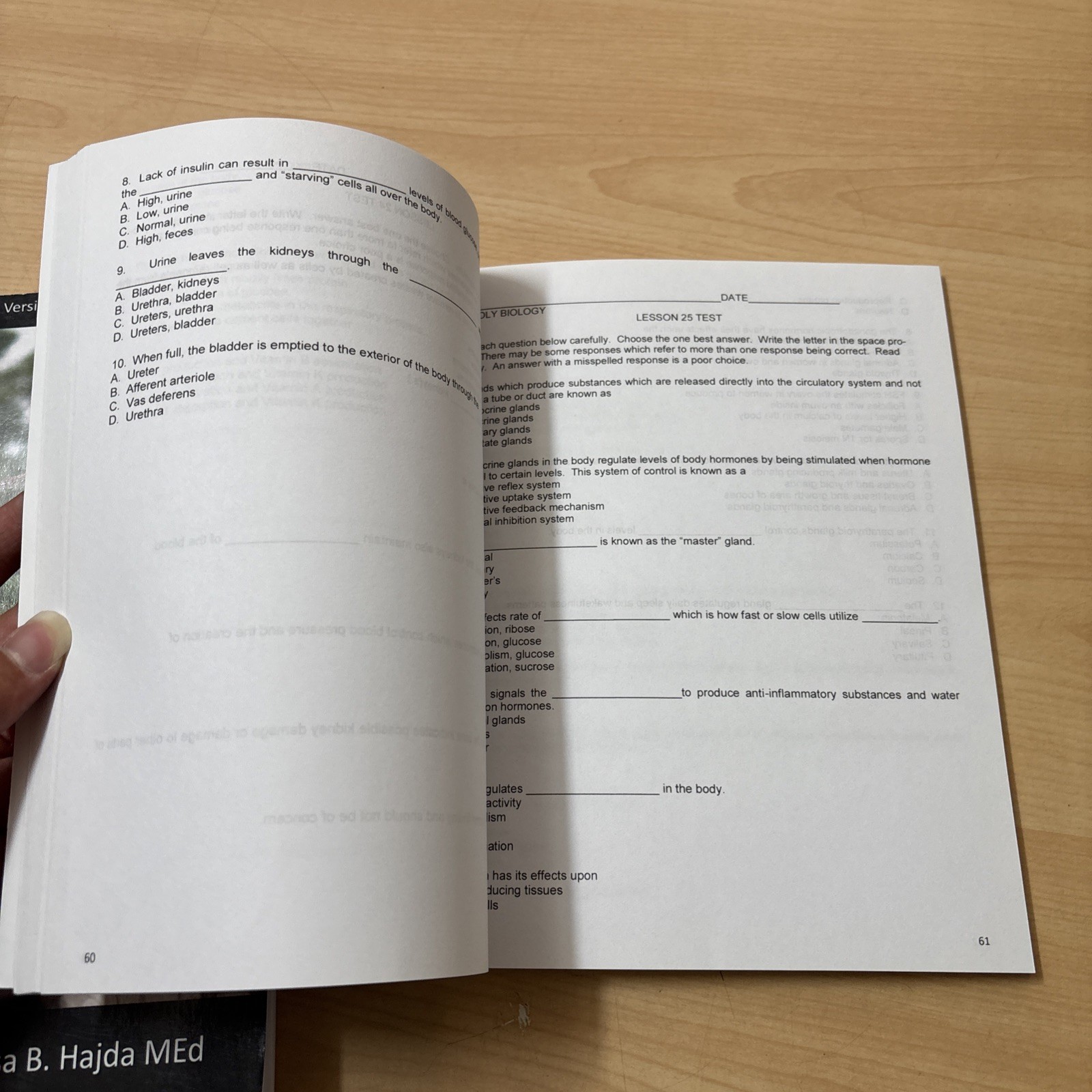 Friendly Biology Secular Ver Joey Lisa Hajda Textbook + Lesson Tests Answer Keys