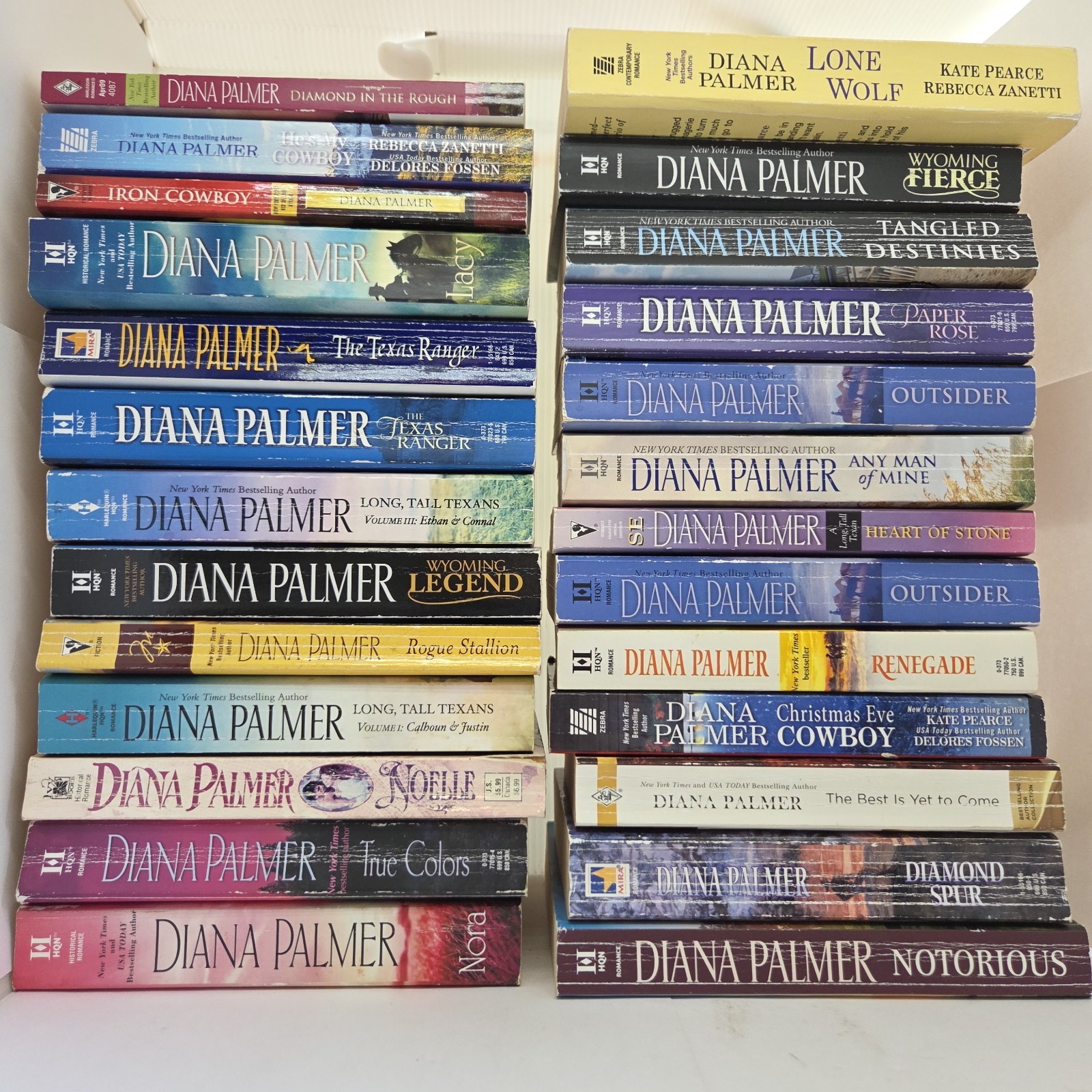 Diana Palmer Paperback Books Lot (25) – Cowboys Romance Westerns – Mixed Titles