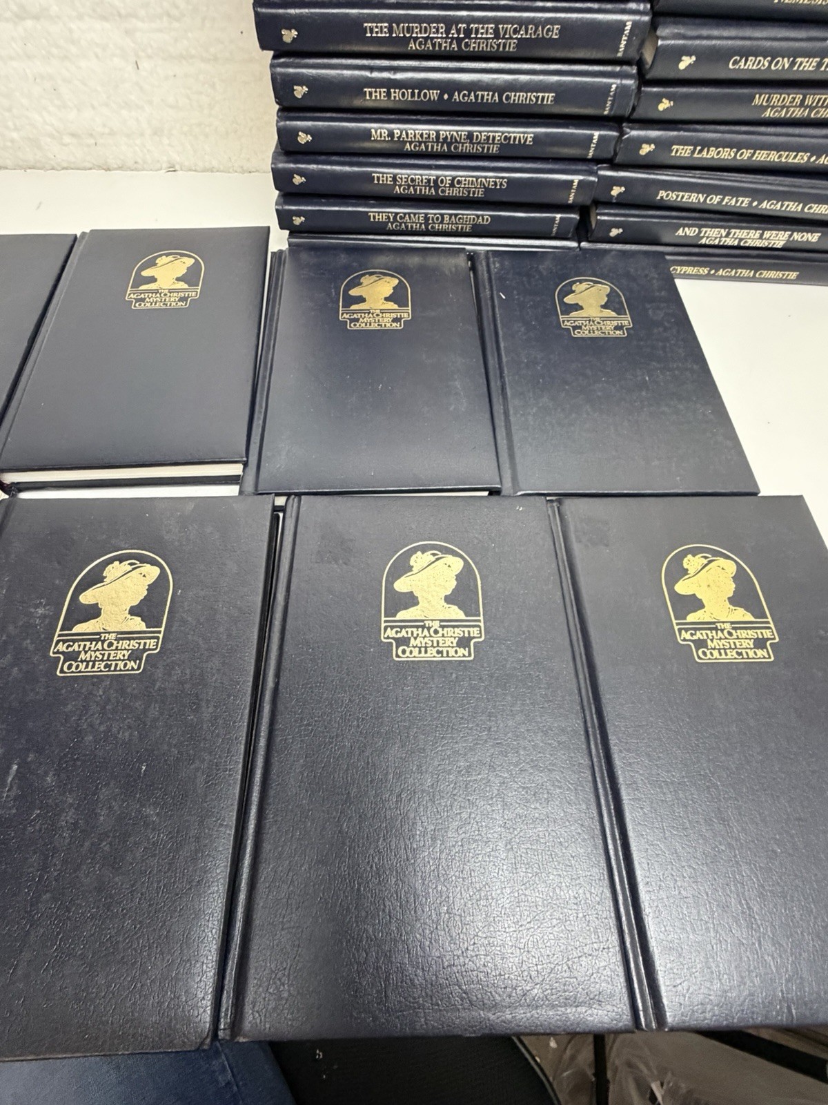 Lot 37 Bantam Agatha Christie Mystery Collection Leatherette Hardcover Books HC