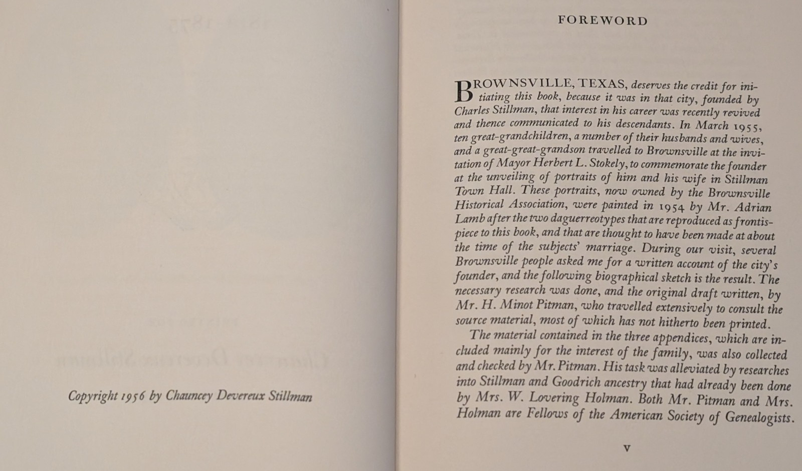 Charles Stillman, 1810-1875 Founder-Brownsville, Texas #262 Limited Print First