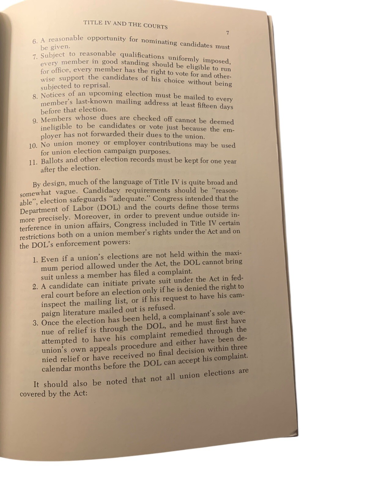 The Land run- Griffin Act And Union Democracy By Doris B. Mclaughlin And Anita L