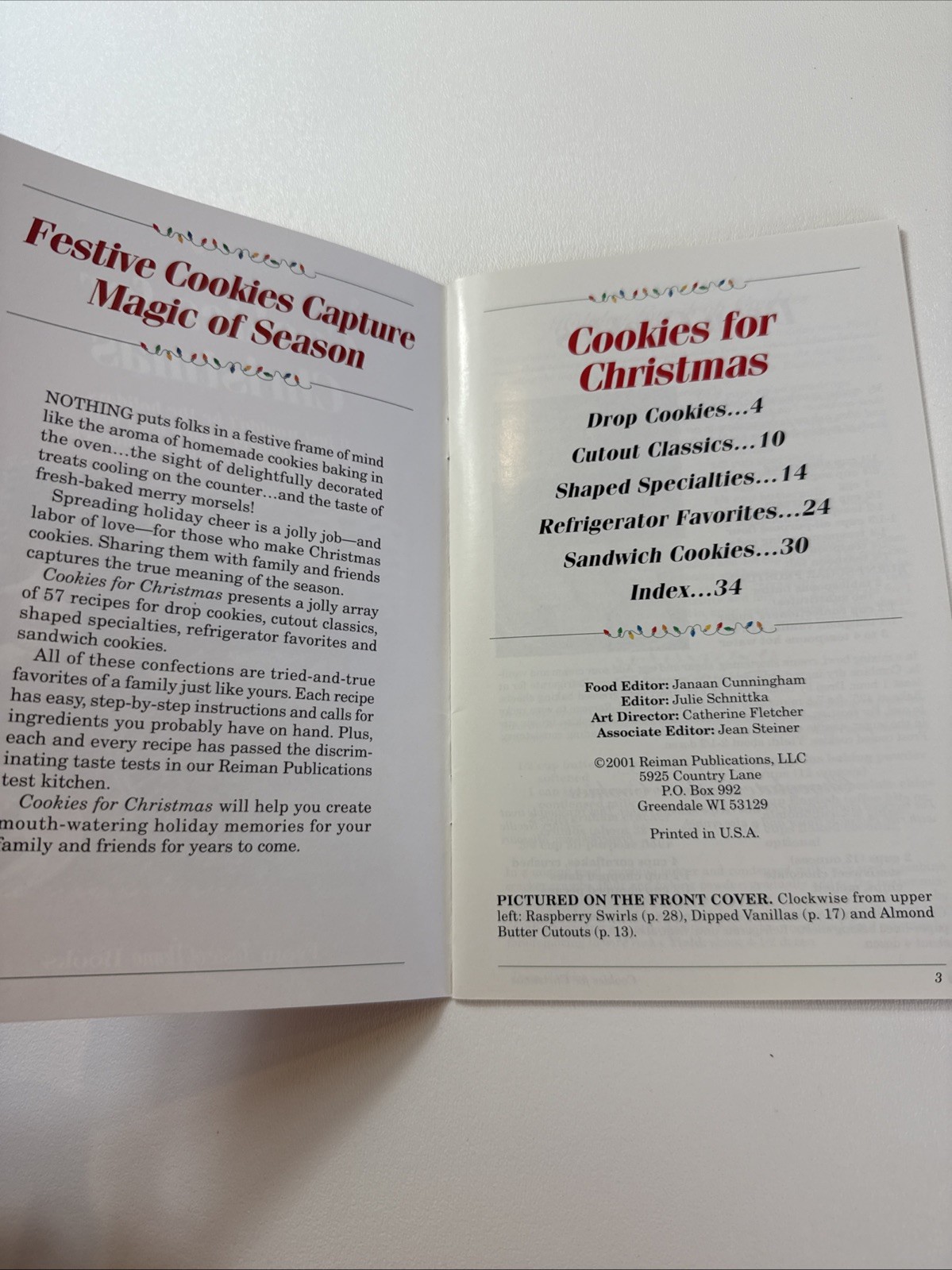 Cookies for Christmas Taste of Homes Booklet 35 pages, 57 Recipes