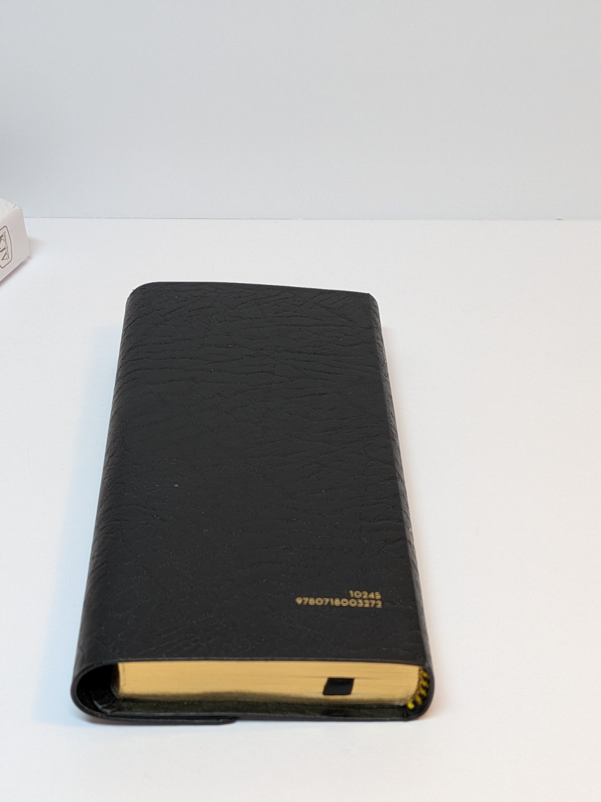 KJV Compact Checkbook Bible Black Bonded Leather Scripture Thomas Nelson NEW