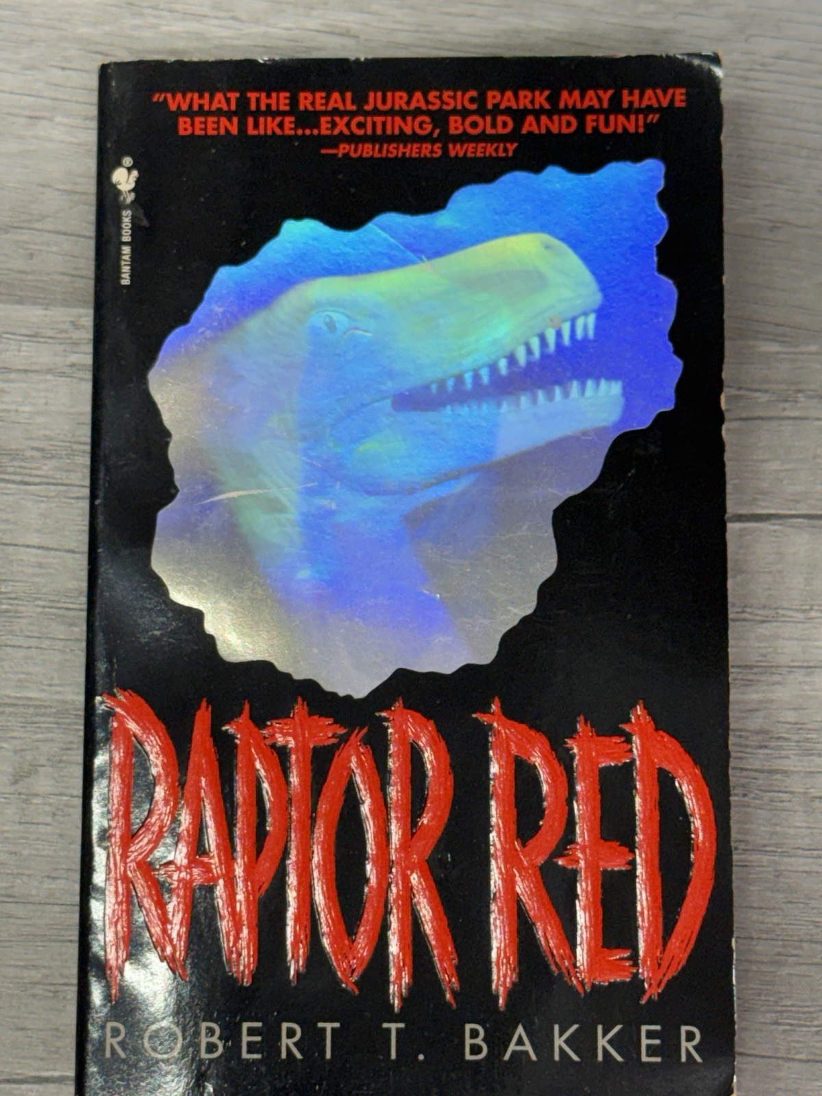 Raptor Red Robert T. Bakker 1996 First Paperback Edition Dinosaur Sci-Fi Bantam