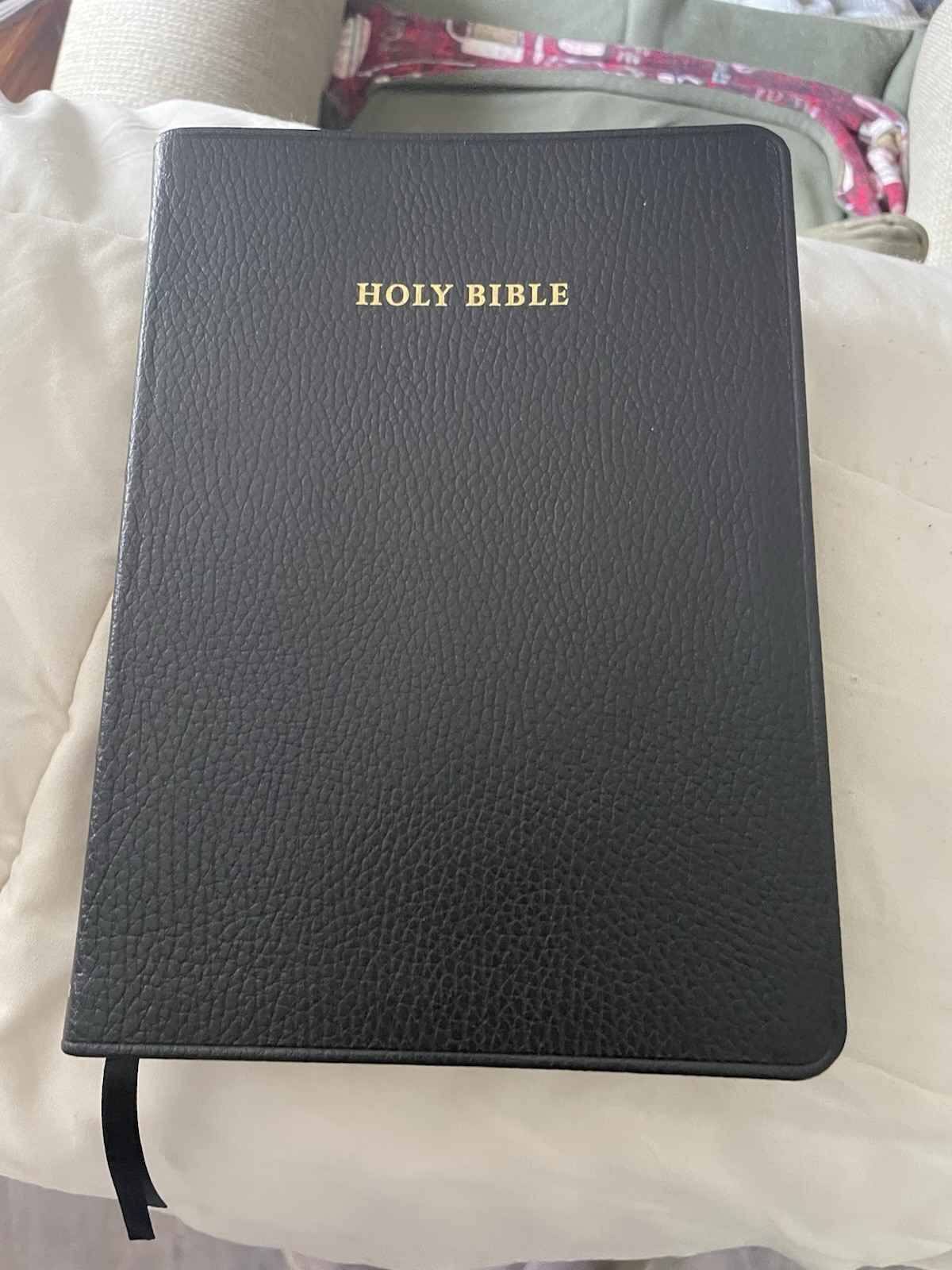ESV Diadem Bible Black Calfsplit Leather Cambridge
