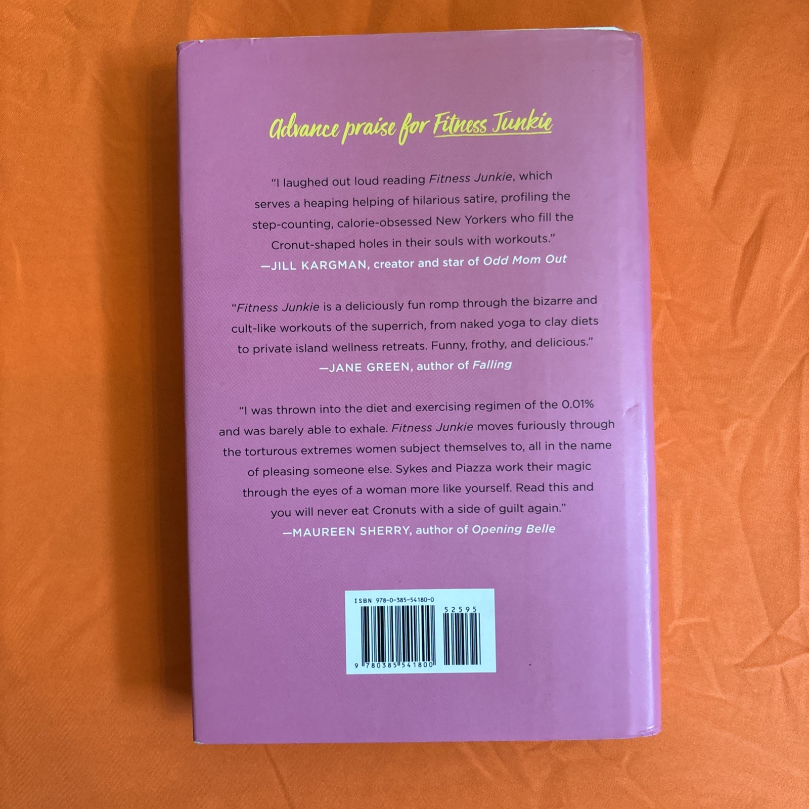 Fitness Junkie : A Novel by Lucy Sykes and Jo Piazza (First Edition Hardcover)