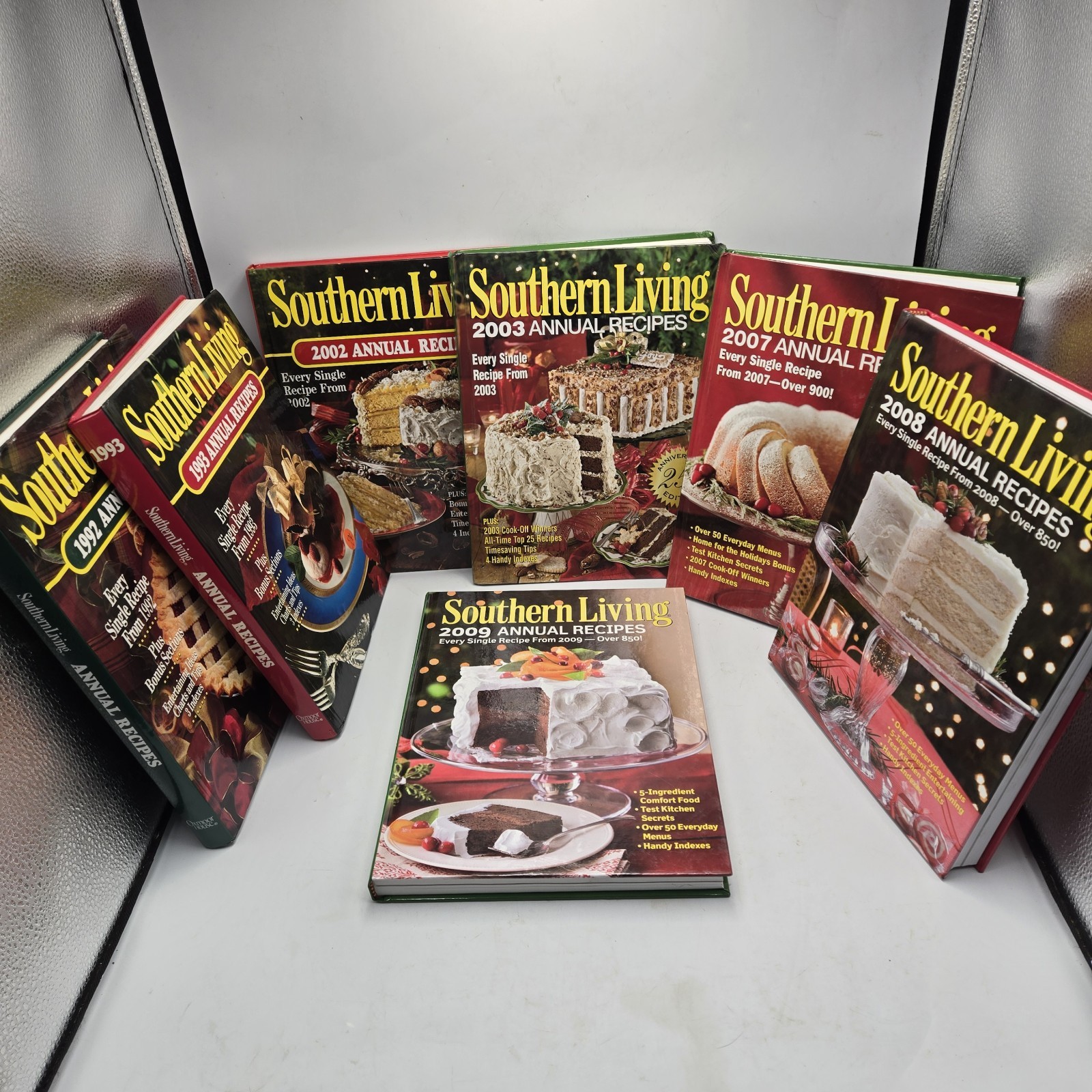 Southern Living Cookbooks 1992 1993 2002 2003 2007 2008 2009 lot 7 Annual Recipe