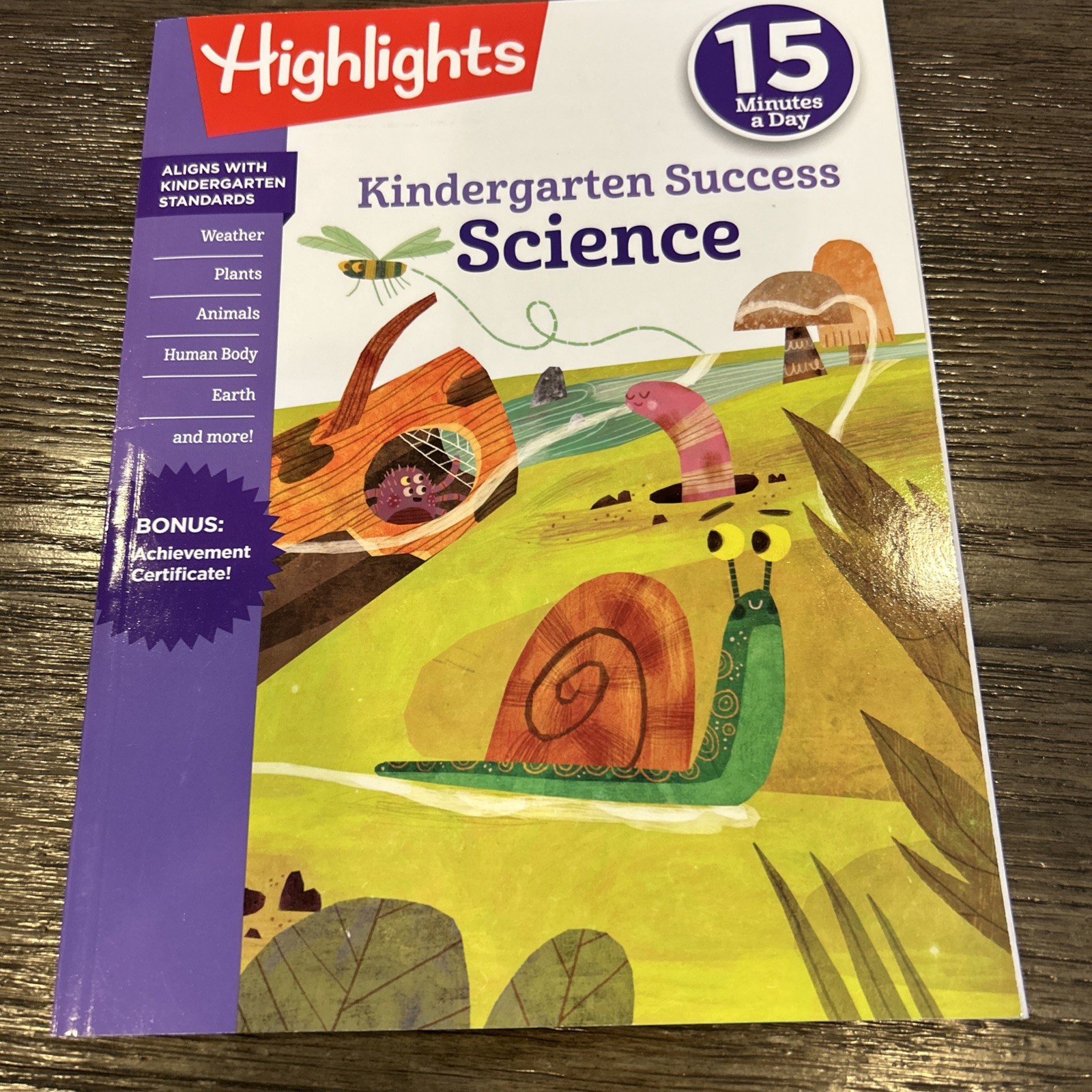 Set of 4,Highlights Kindergarten Success 15 Minutes a Day Learning Fun Workbooks