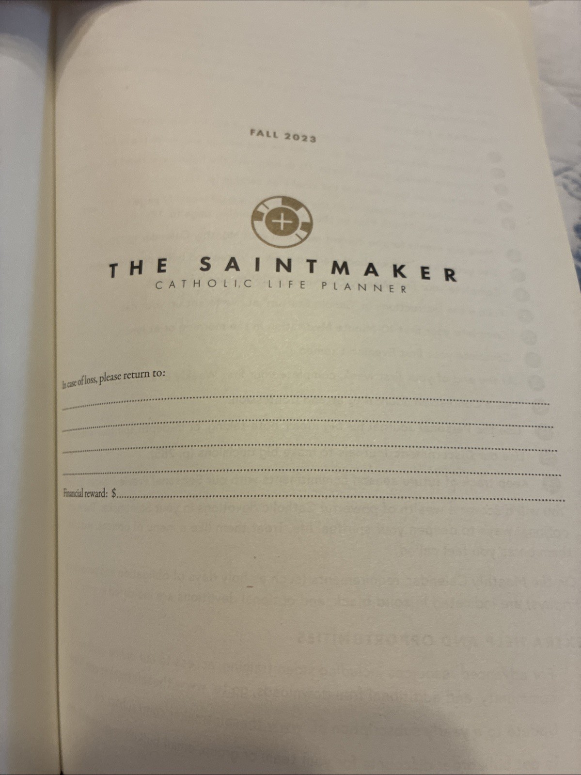 The Saintmaker: Catholic Life Planner; hardback, Leather