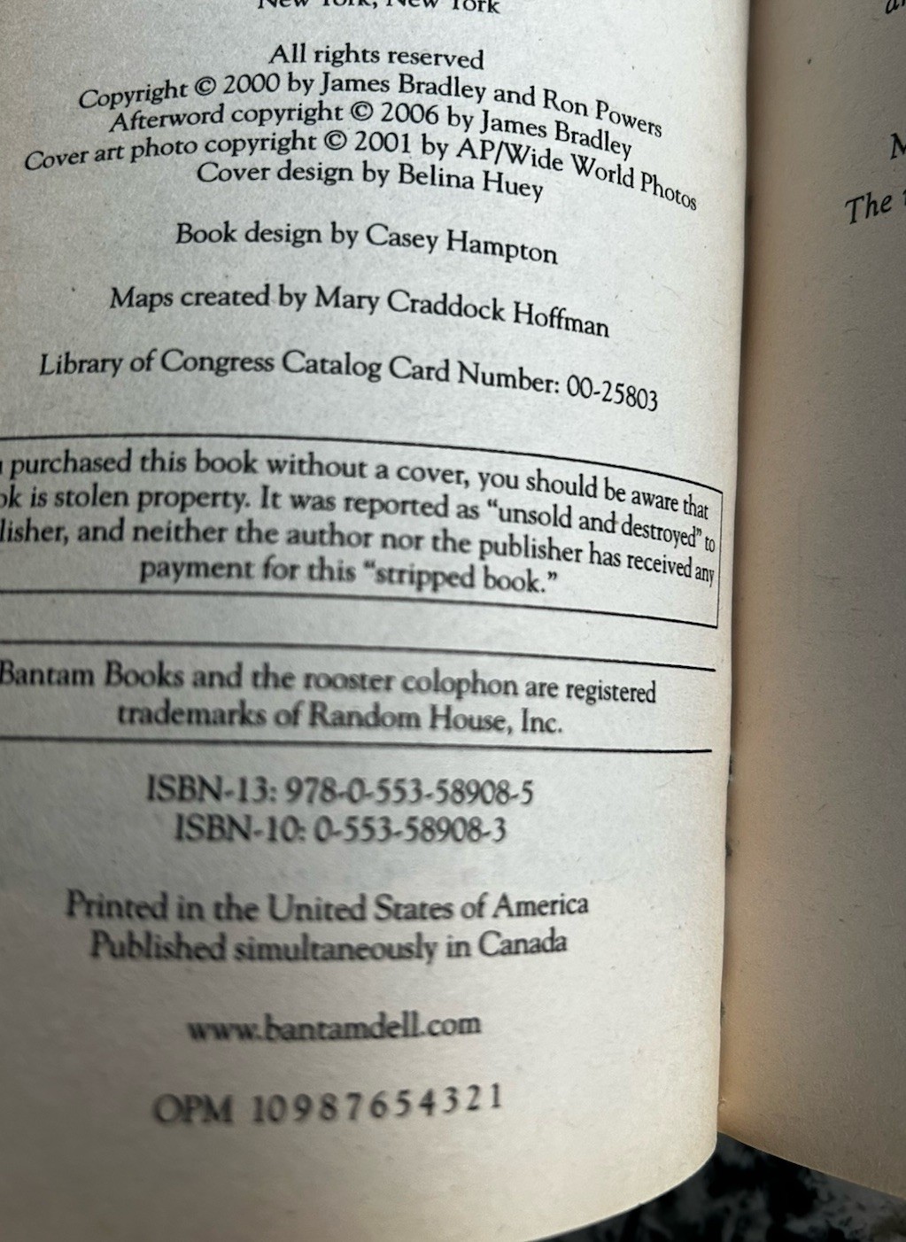 Flags of Our Fathers by James Bradley 1st printing 2006 paperback