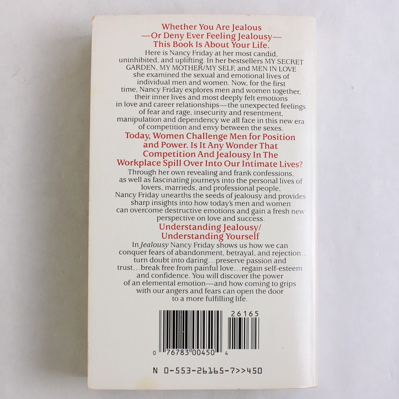 Jealousy by Nancy Friday Why We All Feel It How To Overcome It 1987 Paperback