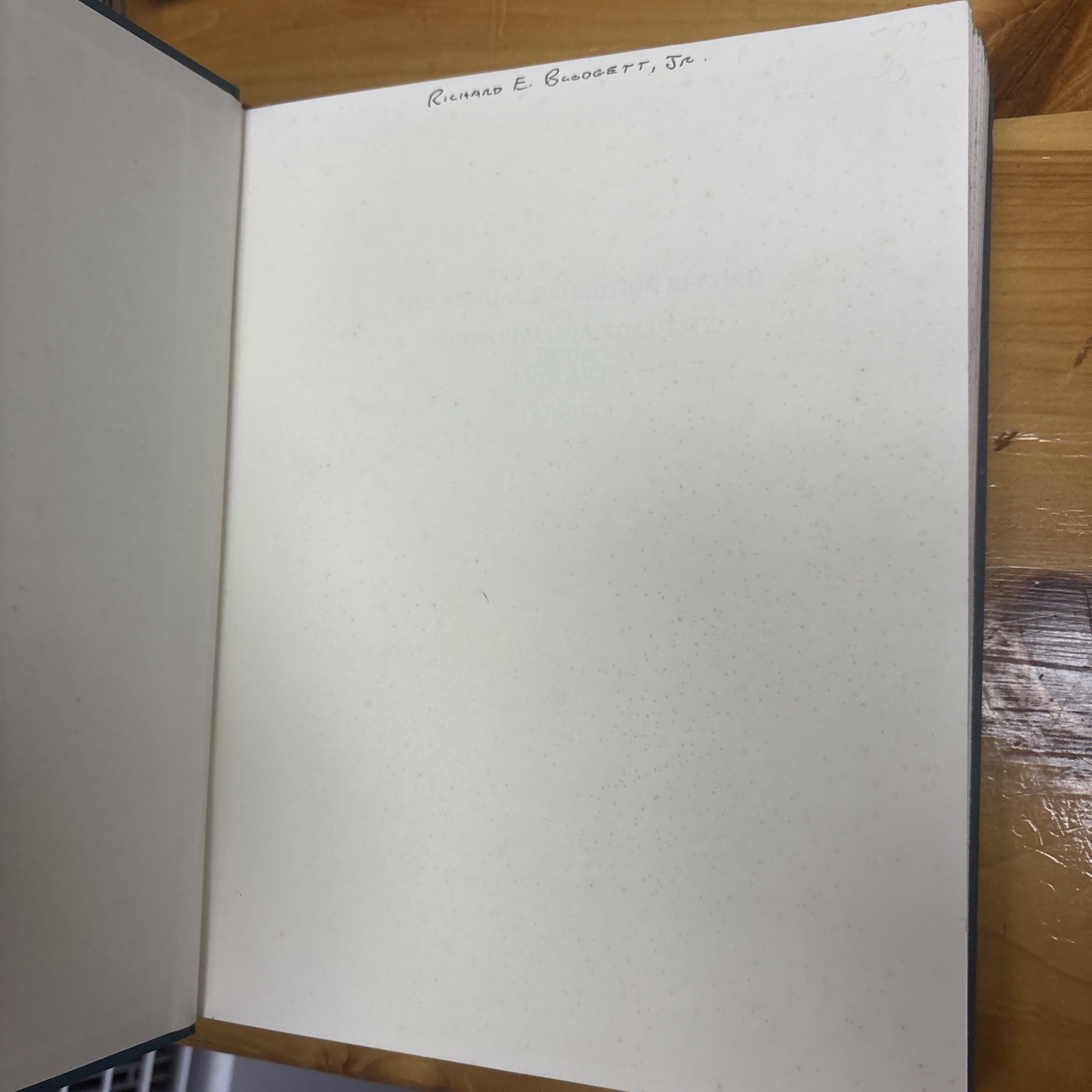Annual Exhibition Record of the Pennsylvania Academy of the Fine Arts 1876-1913