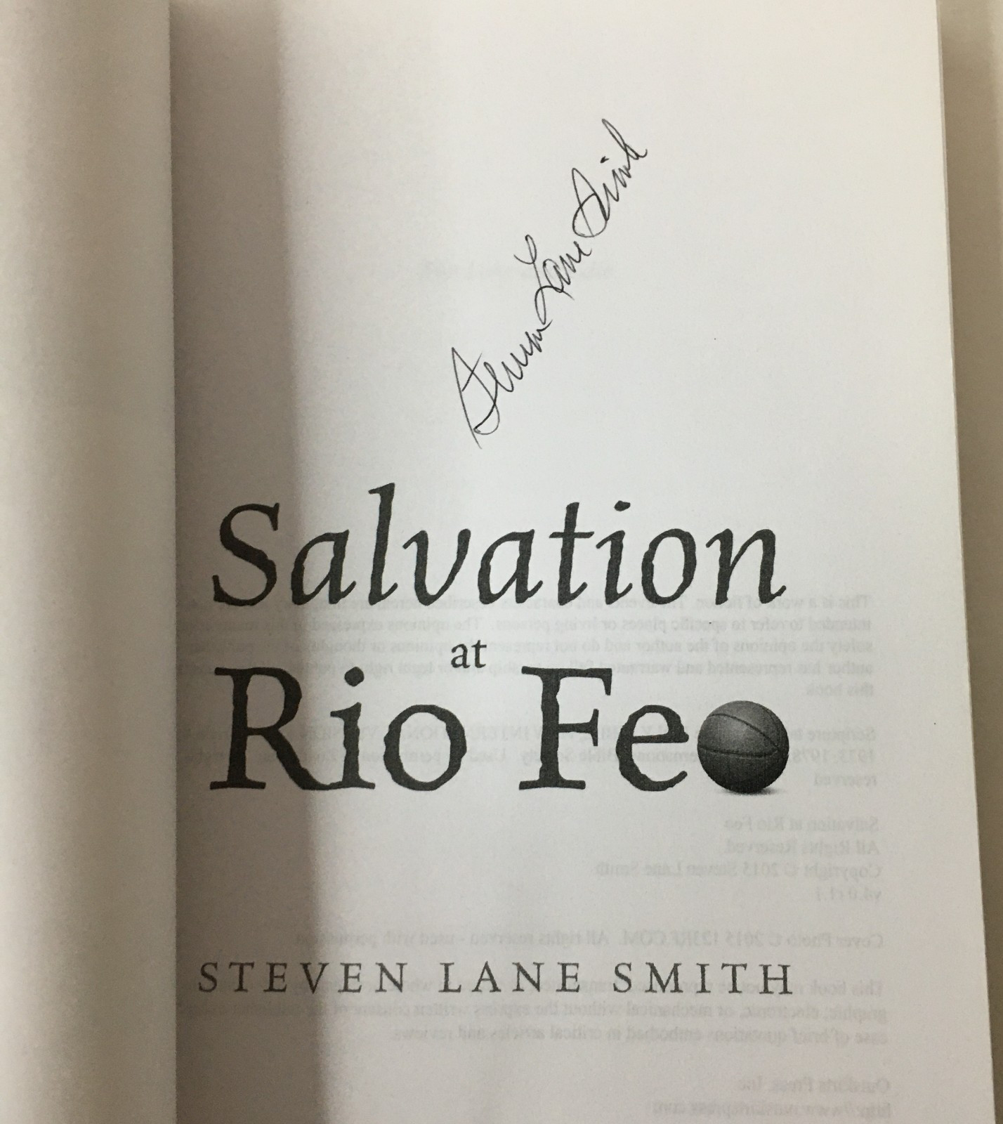 Salvation at Rio Feo by Steven Lane Smith (Paperback, 2015) – SIGNED