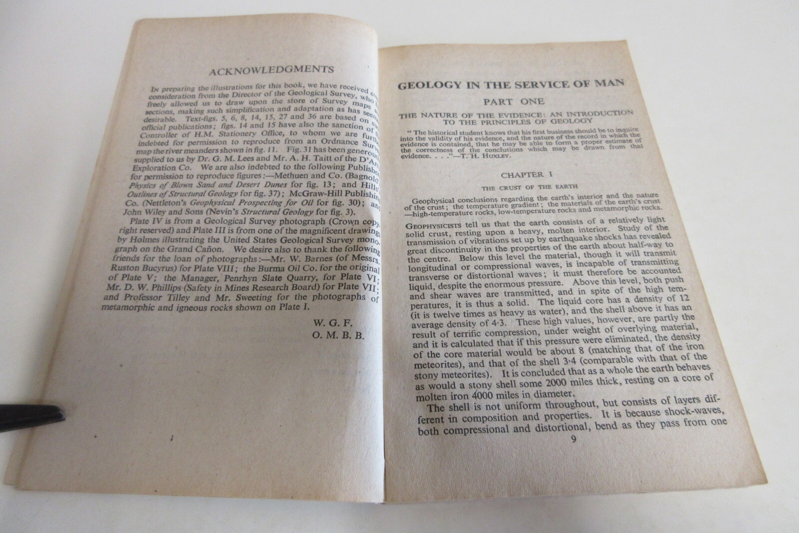 Geology in the Service of Man – Fearnsides & Bulman – Pelican – 164 Pages – 1945
