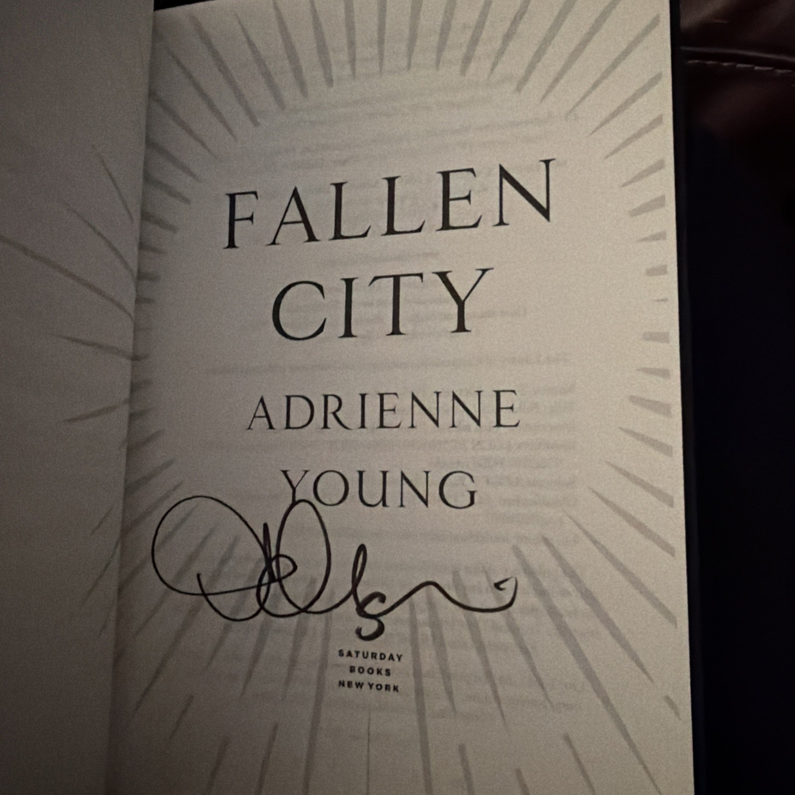 Fallen City by Adrienne Young (2025, HC) Hand-Signed With Photos & Page Overlay
