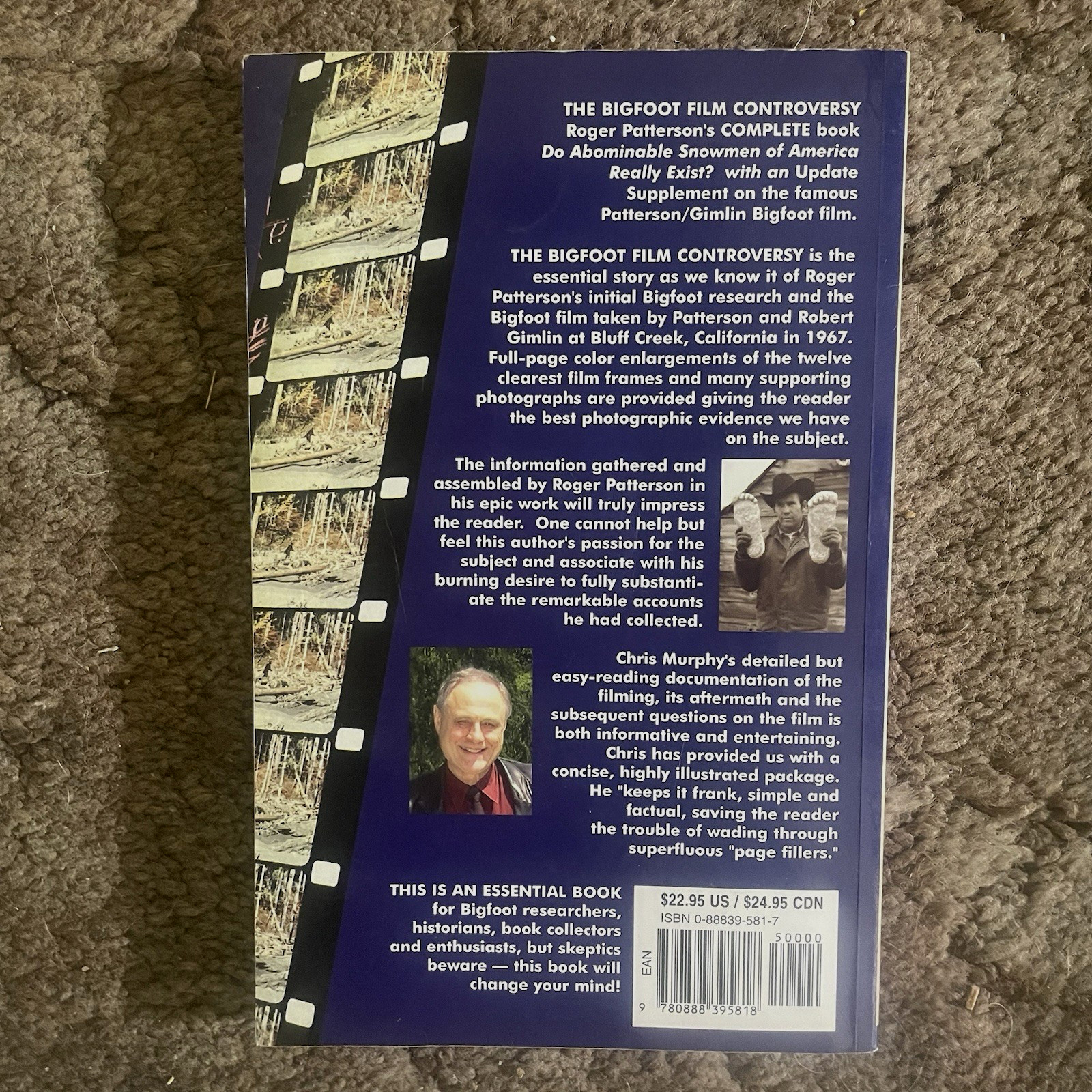 The Bigfoot Film Controversy – paperback Patterson, Roger|Murphy, Christopher